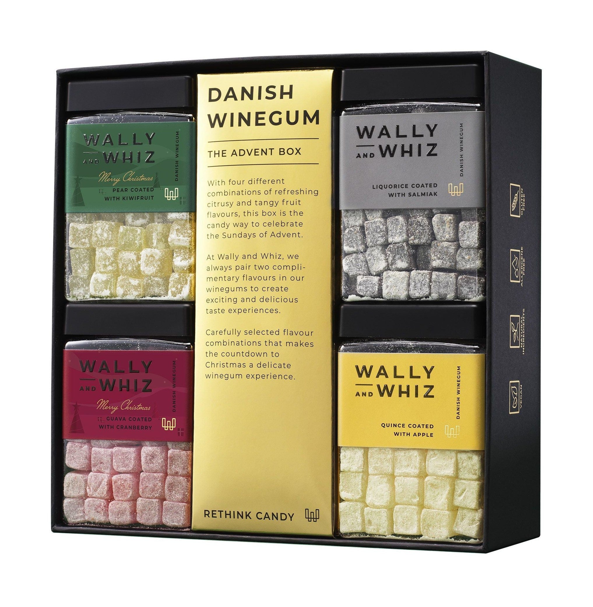 Wally og Whiz Christmas Advent Box 4 PCS 2023 Gold 960g