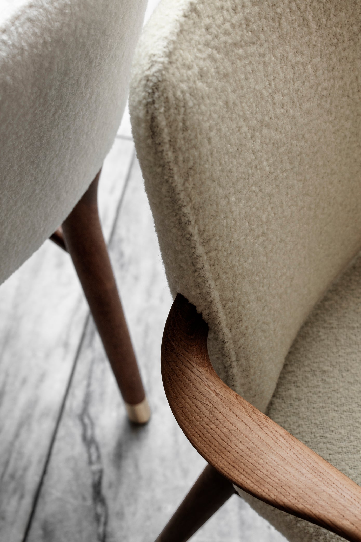 Carl Hansen VLA61 MONAR CH -Sessel, Mahagoni -Öl/Baru 0200 Textil