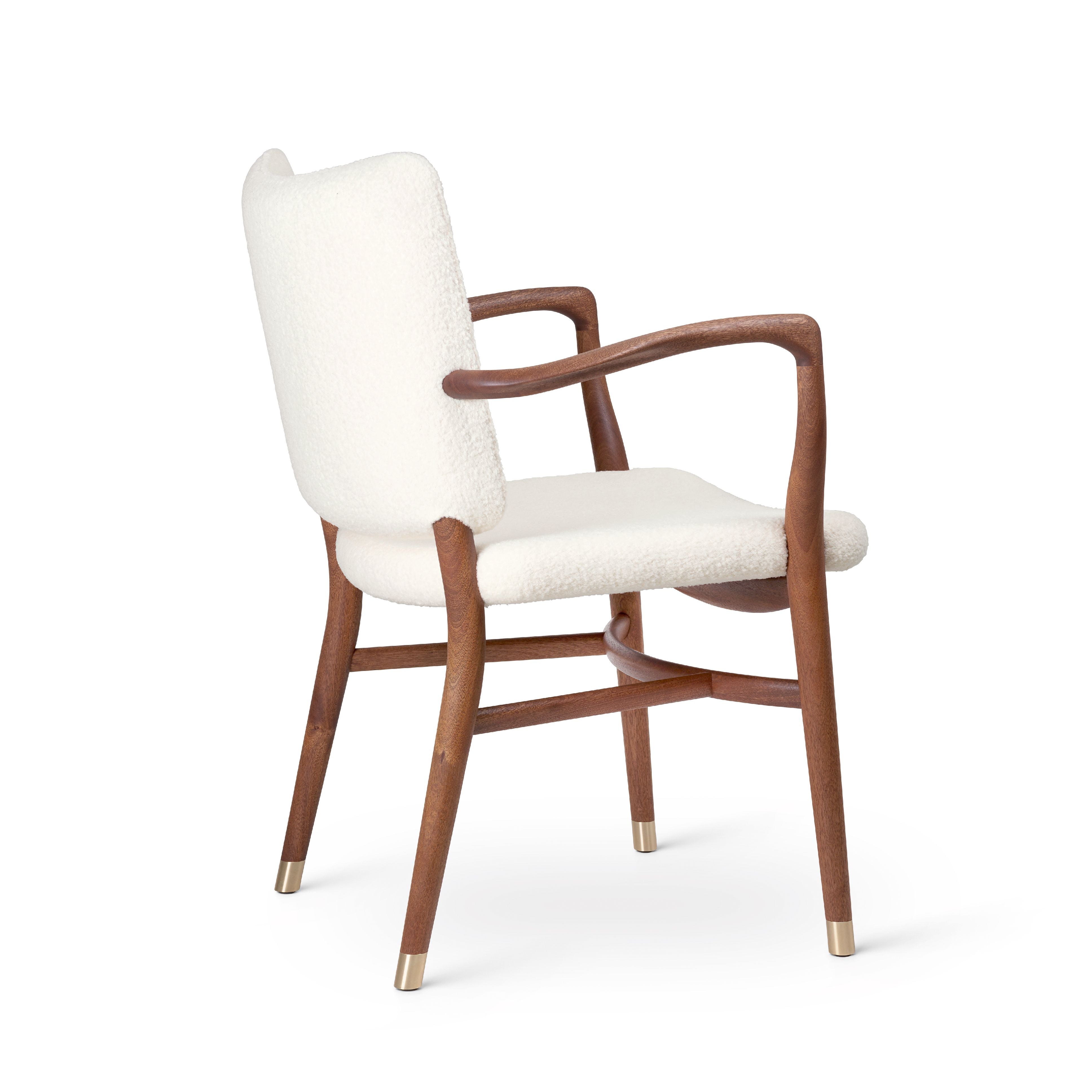 Carl Hansen VLA61 Monar Ch -fauteuil, mahonie olie/baru 0200 textiel