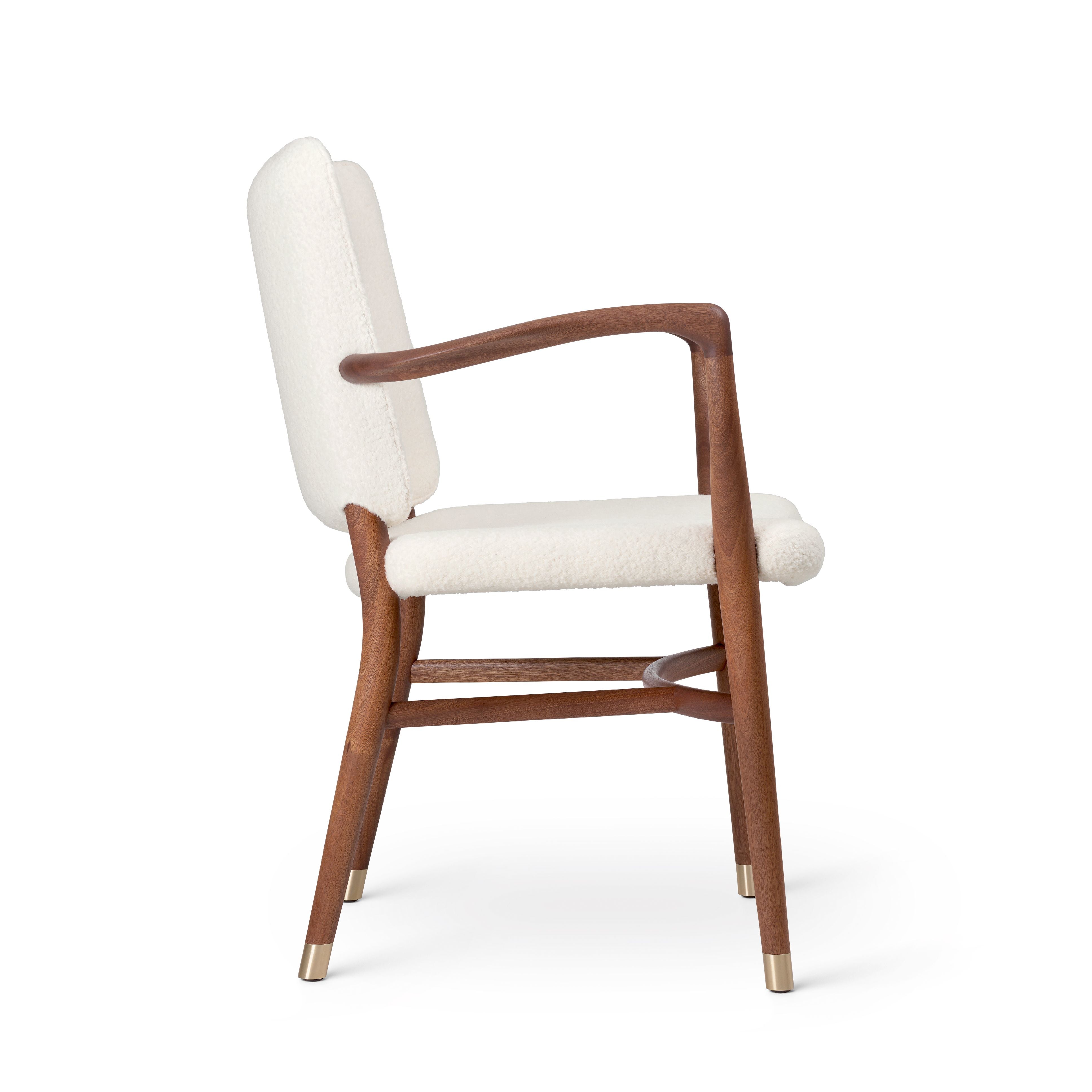 Carl Hansen VLA61 Monar CH Armchair, acajou d'huile / Baru 0200 textile