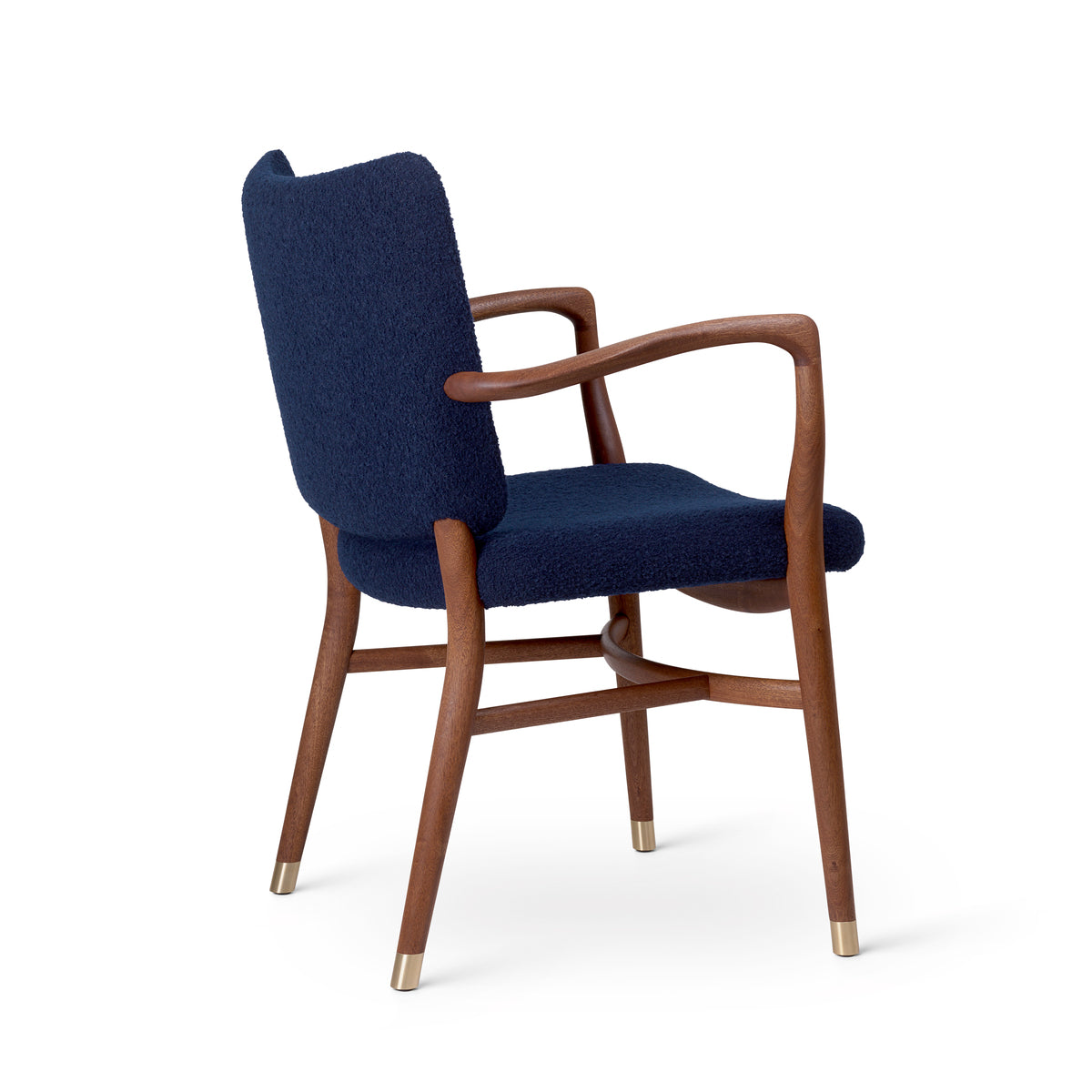Carl Hansen VLA61 Monar Ch -fauteuil, mahonie olie/baru 0780 textiel