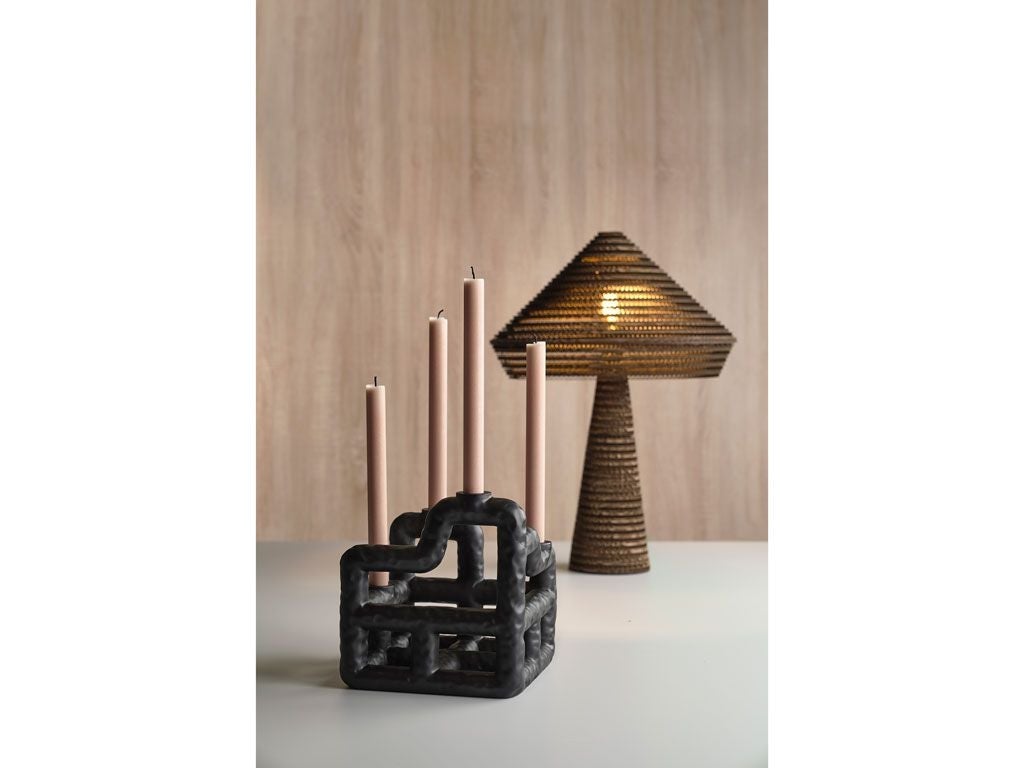 Lámpara de mesa de villa colección de alk, marrón