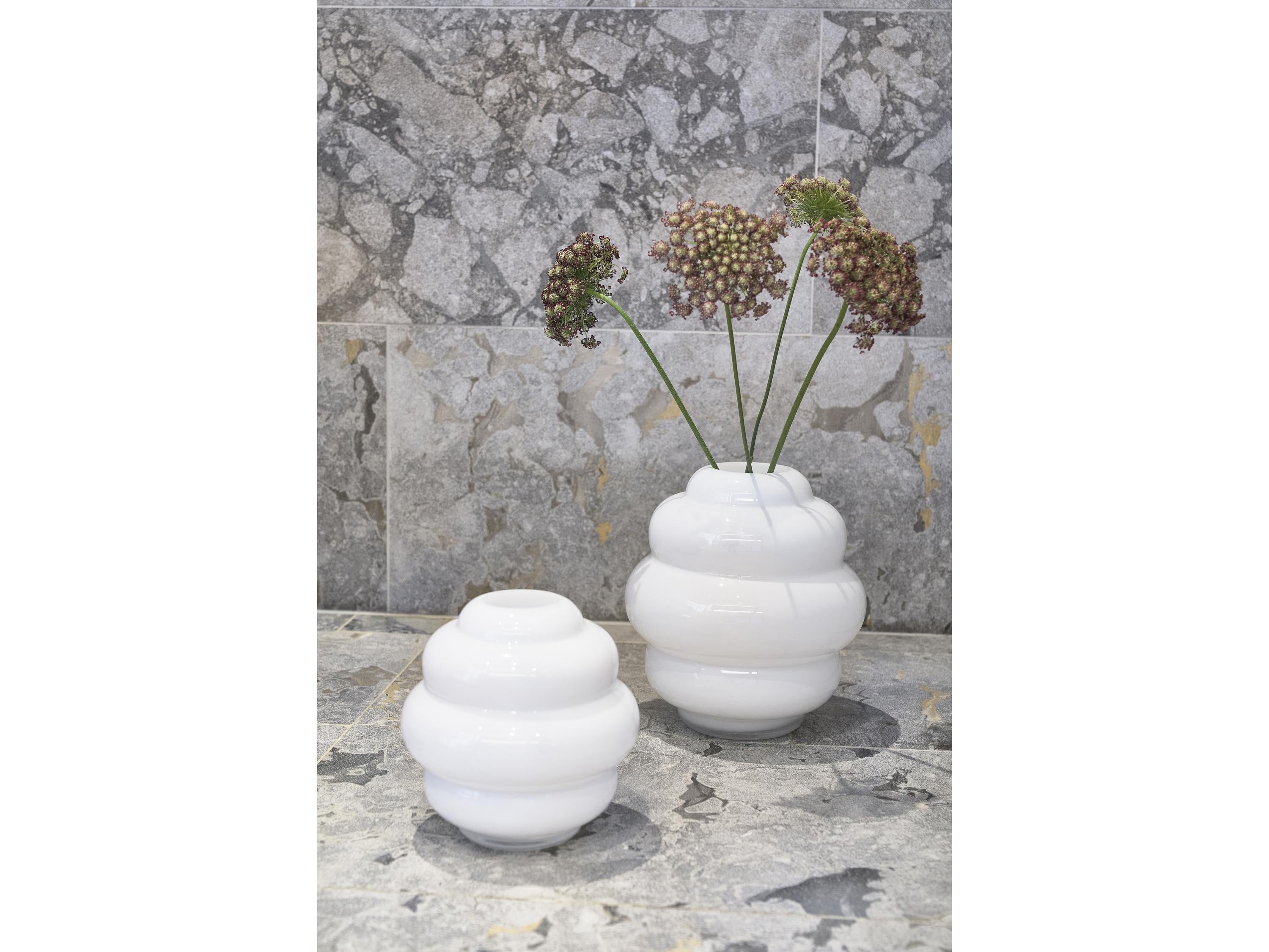 Villa Collection Boble vase hvid, Ø20 cm