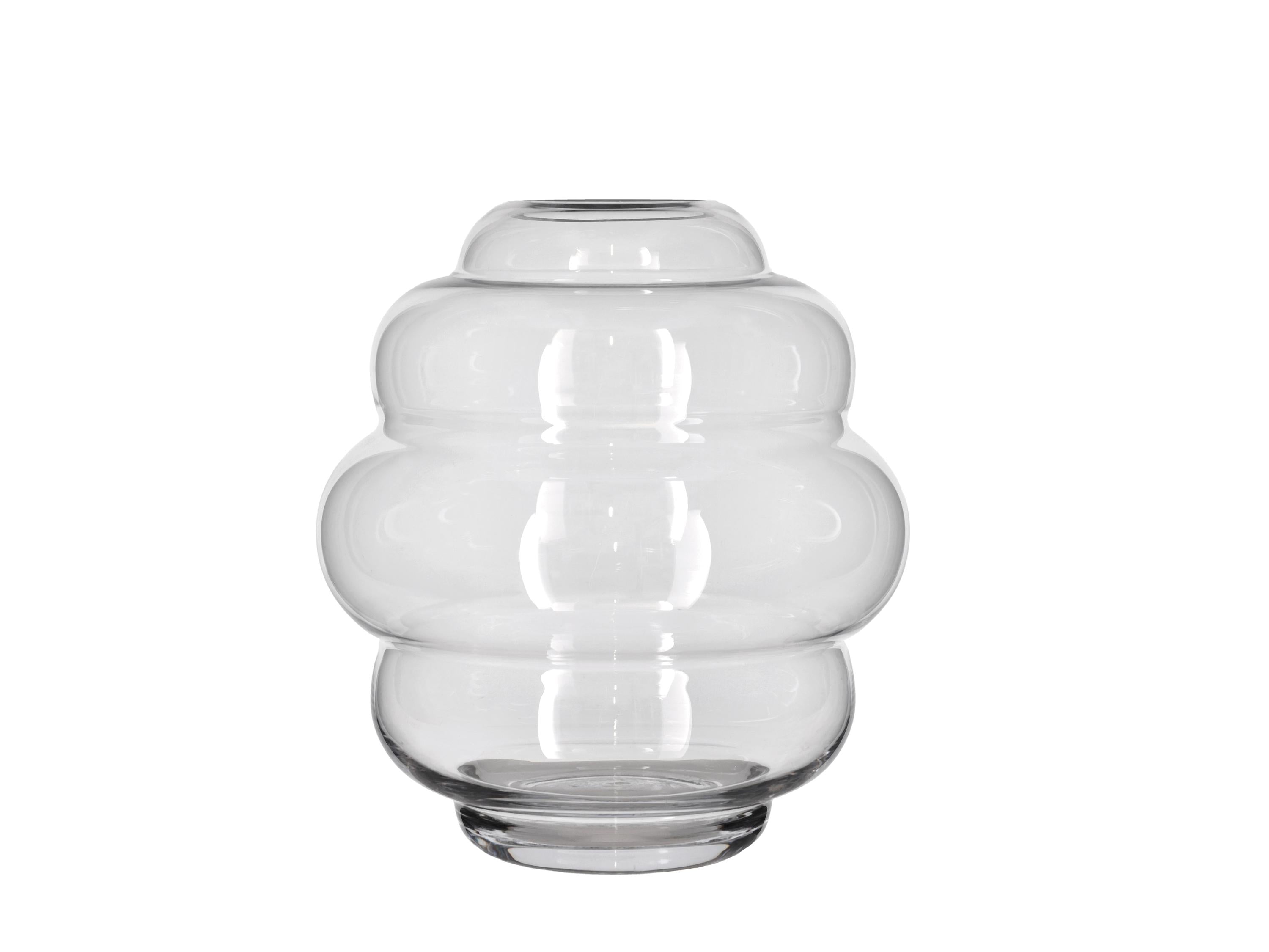 Villa Collection Vase à bulles transparent, Ø25 cm