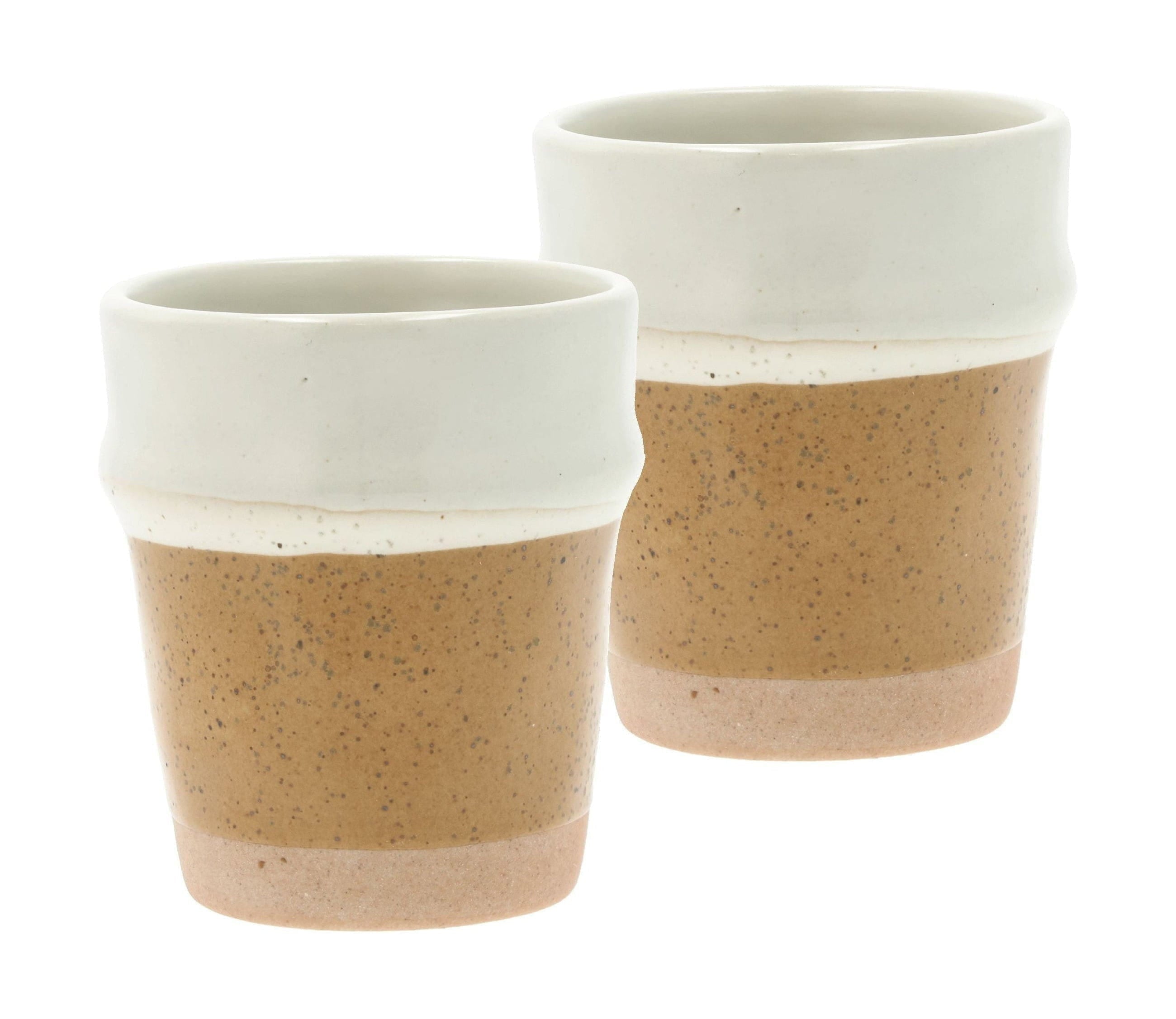 Villa Collection Evig Espresso Cup Set Of 2, Amber/Cream