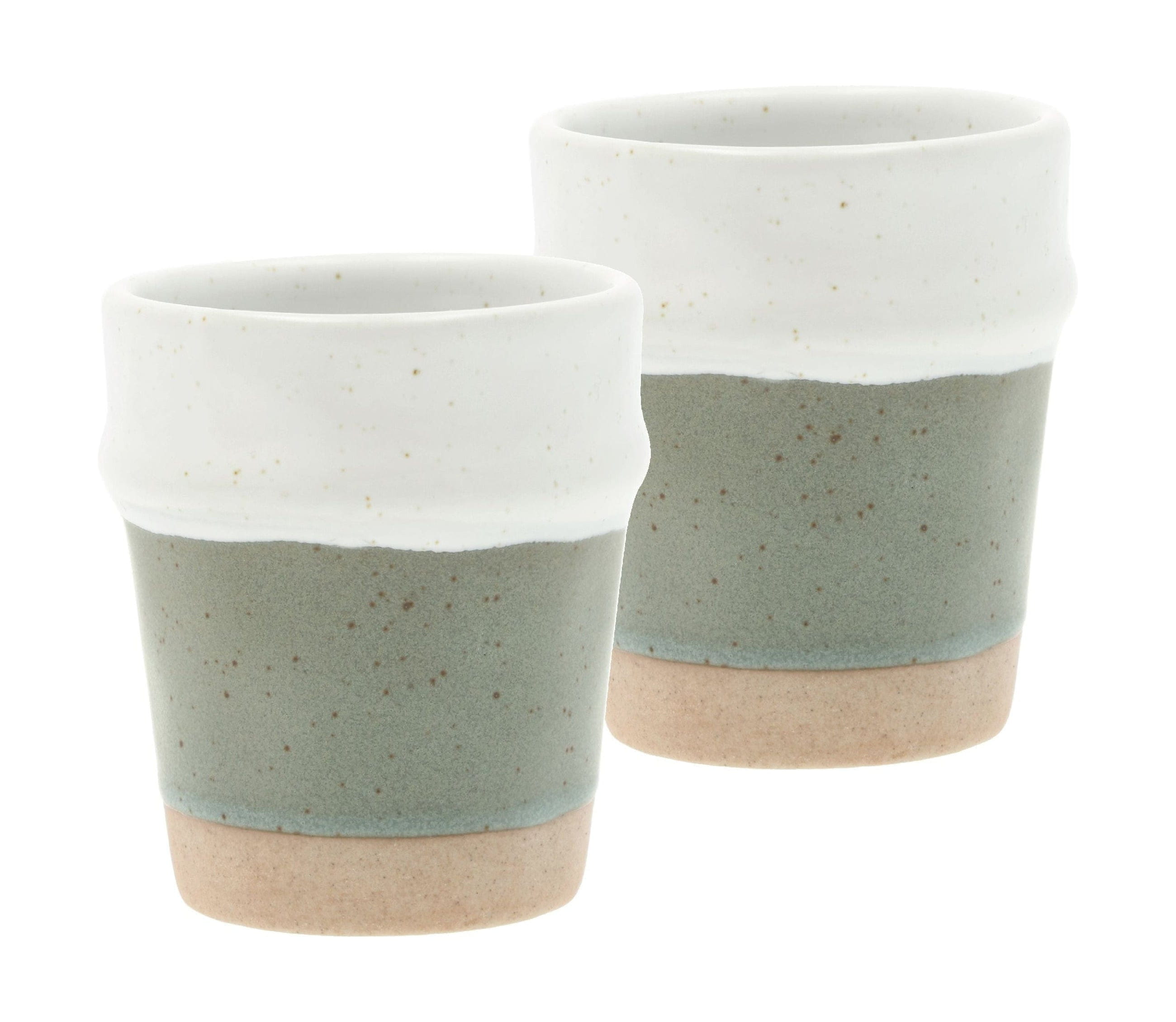 Villa Collection Evig espresso cup sæt på 2, grøn/hvid