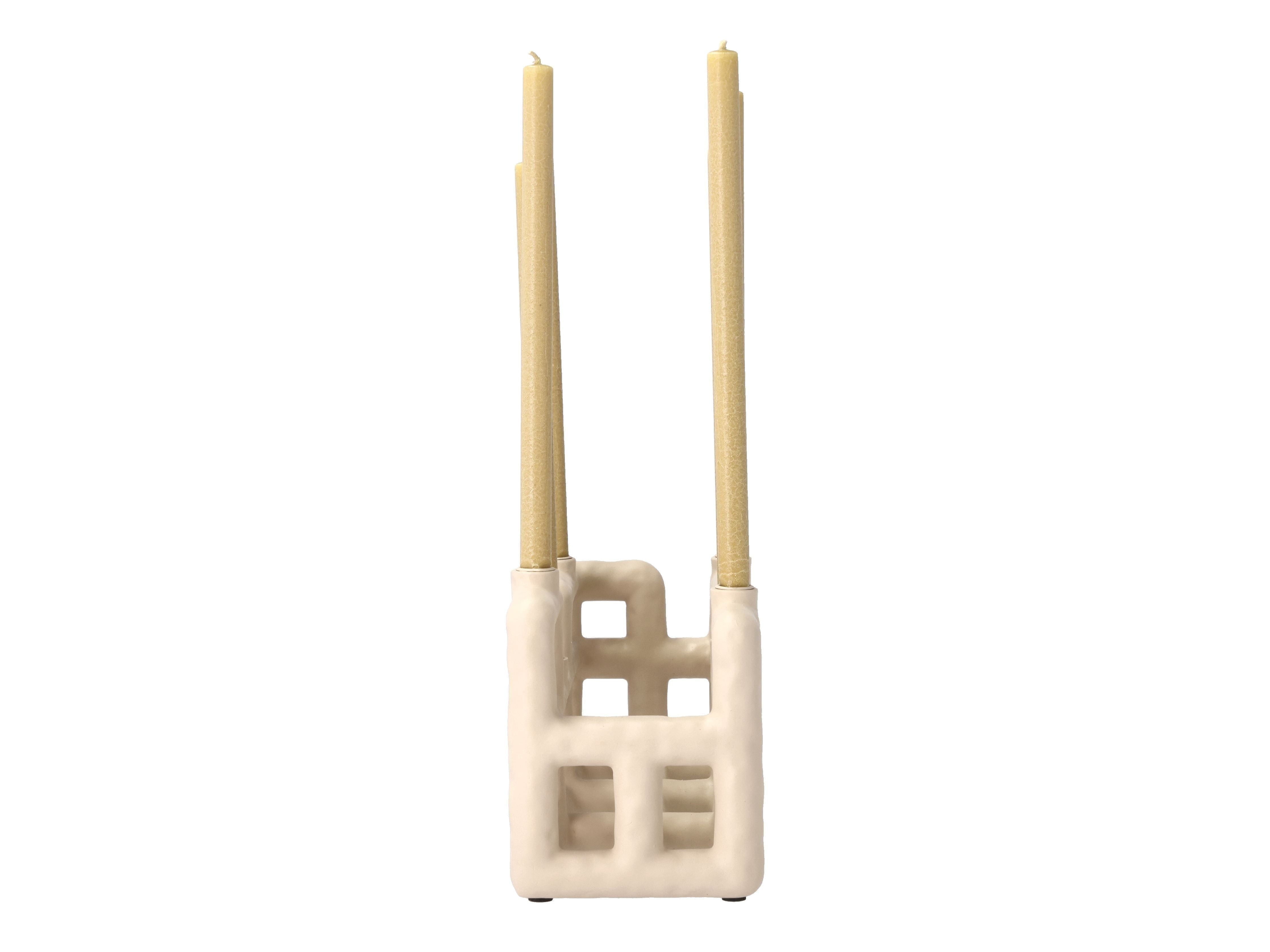 Villa Collection Lyng Candle Holder stor, sand