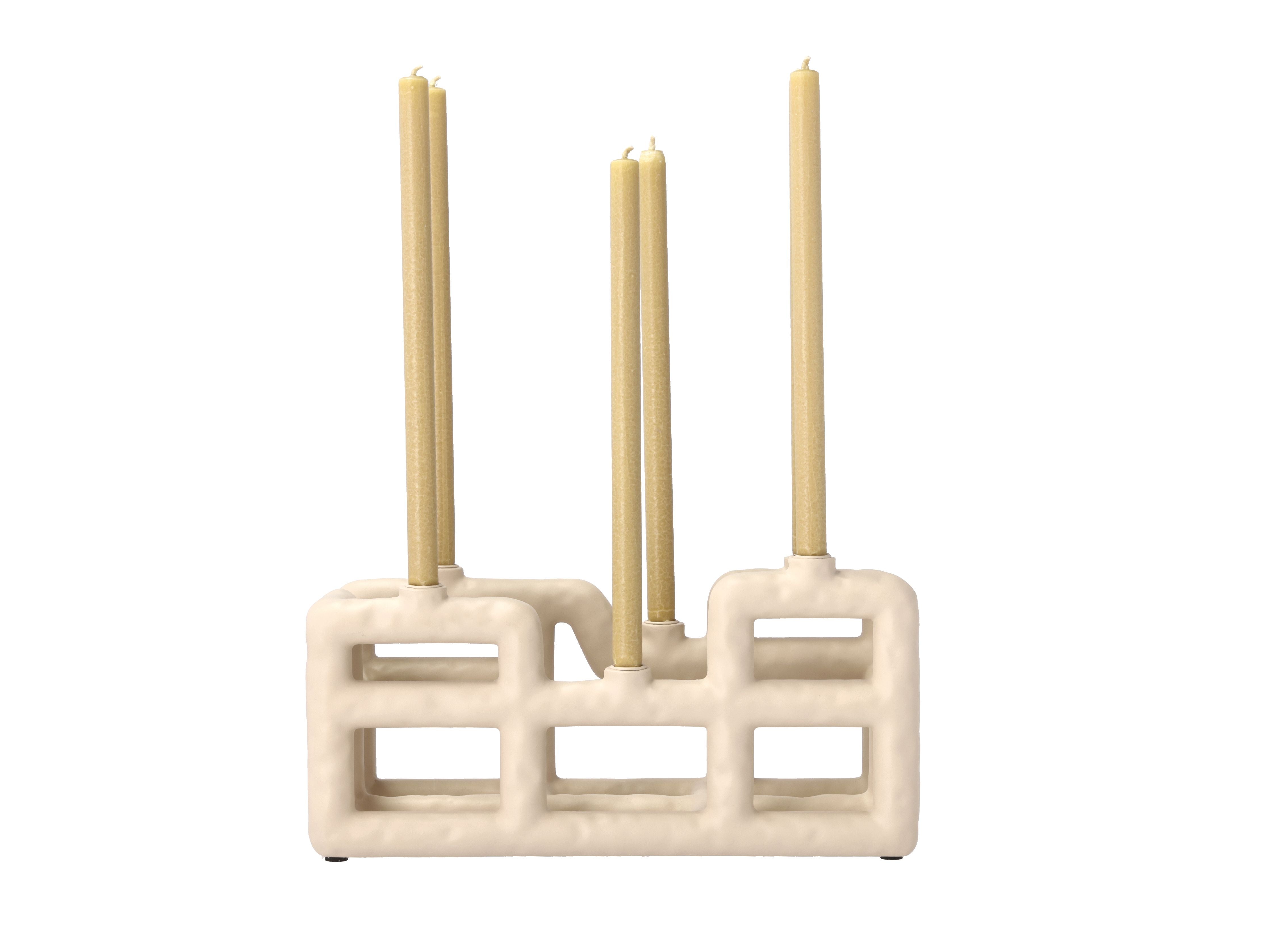 Villa Collection Lyng Candle Holder stor, sand