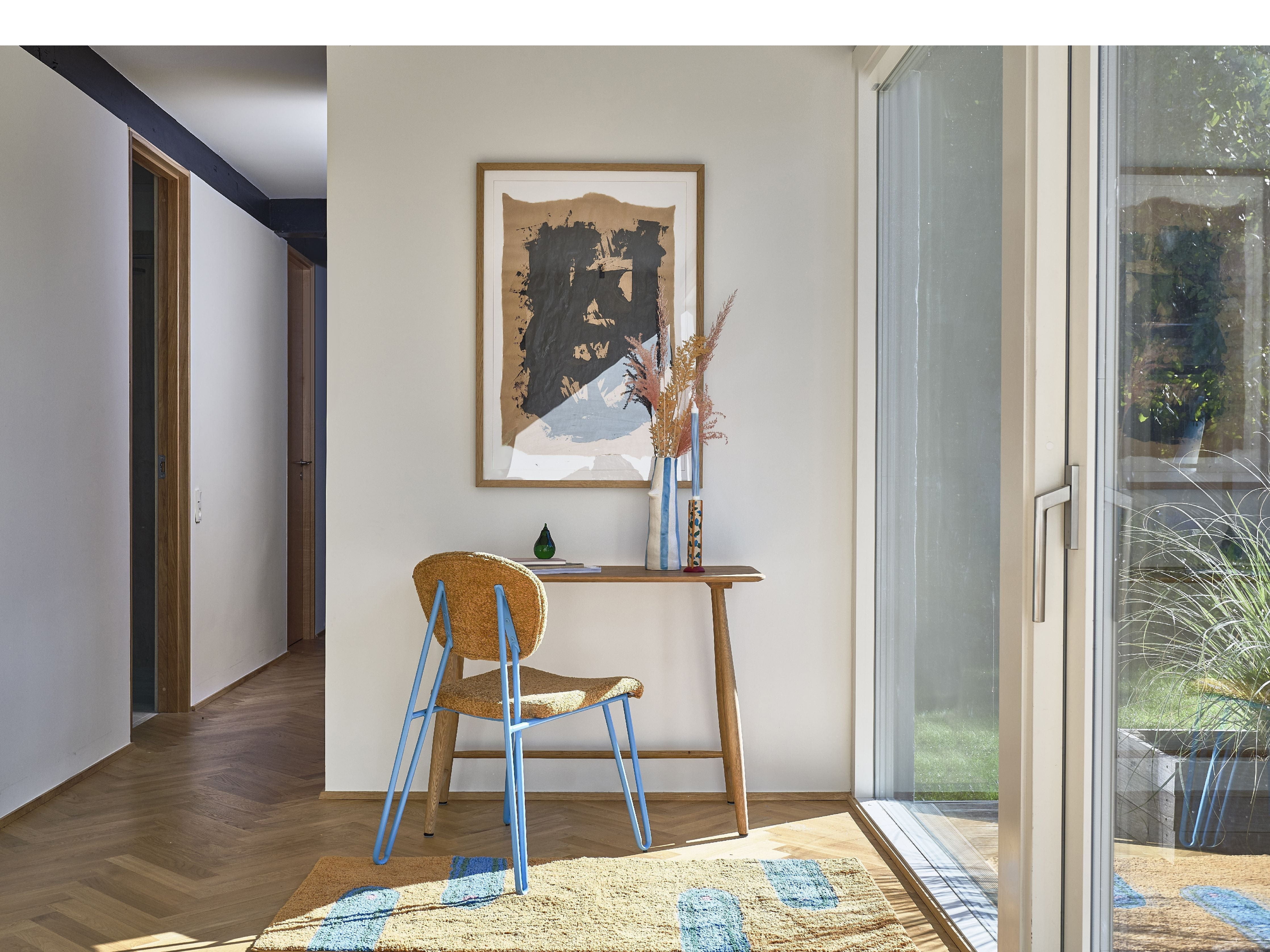 Villa Collection Stijlen getuft tapijt, bruin/blauw/groen/roze