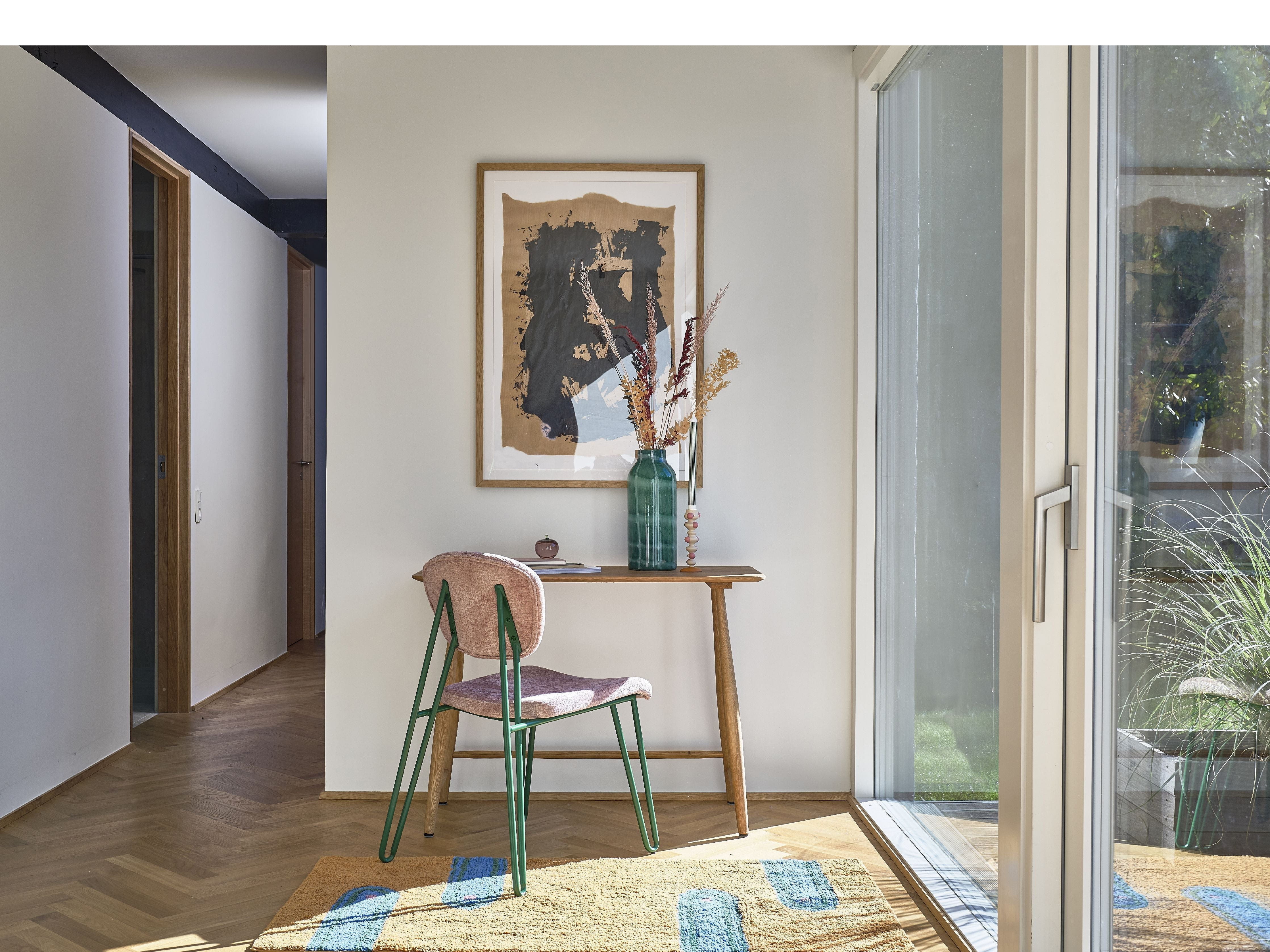 Villa Collection Tyylit Tufted matto, ruskea/sininen/vihreä/vaaleanpunainen