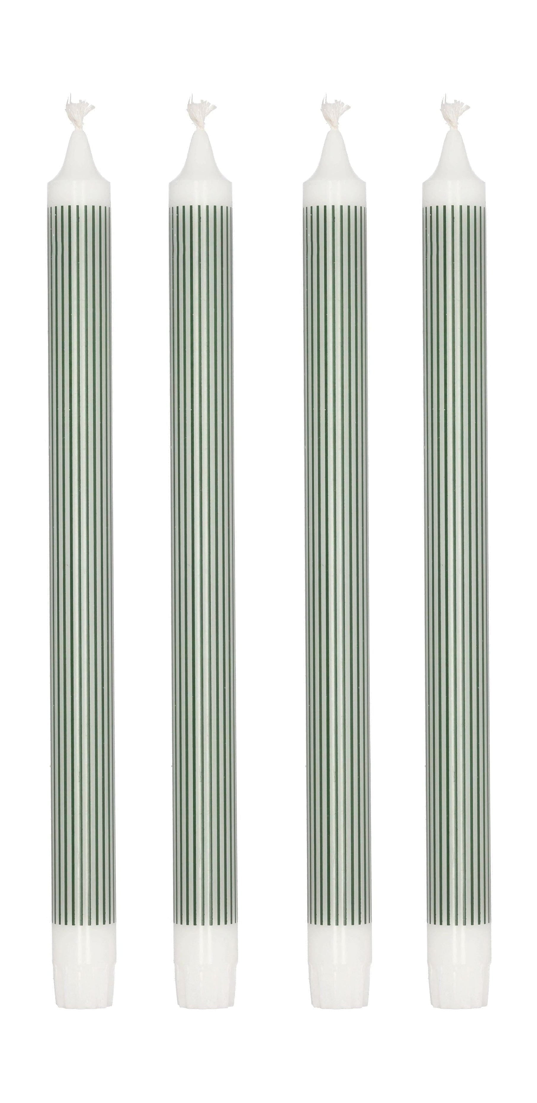Villa Styles Styles Stick Candle Juego de 4 Øx H 2,2x29, verde
