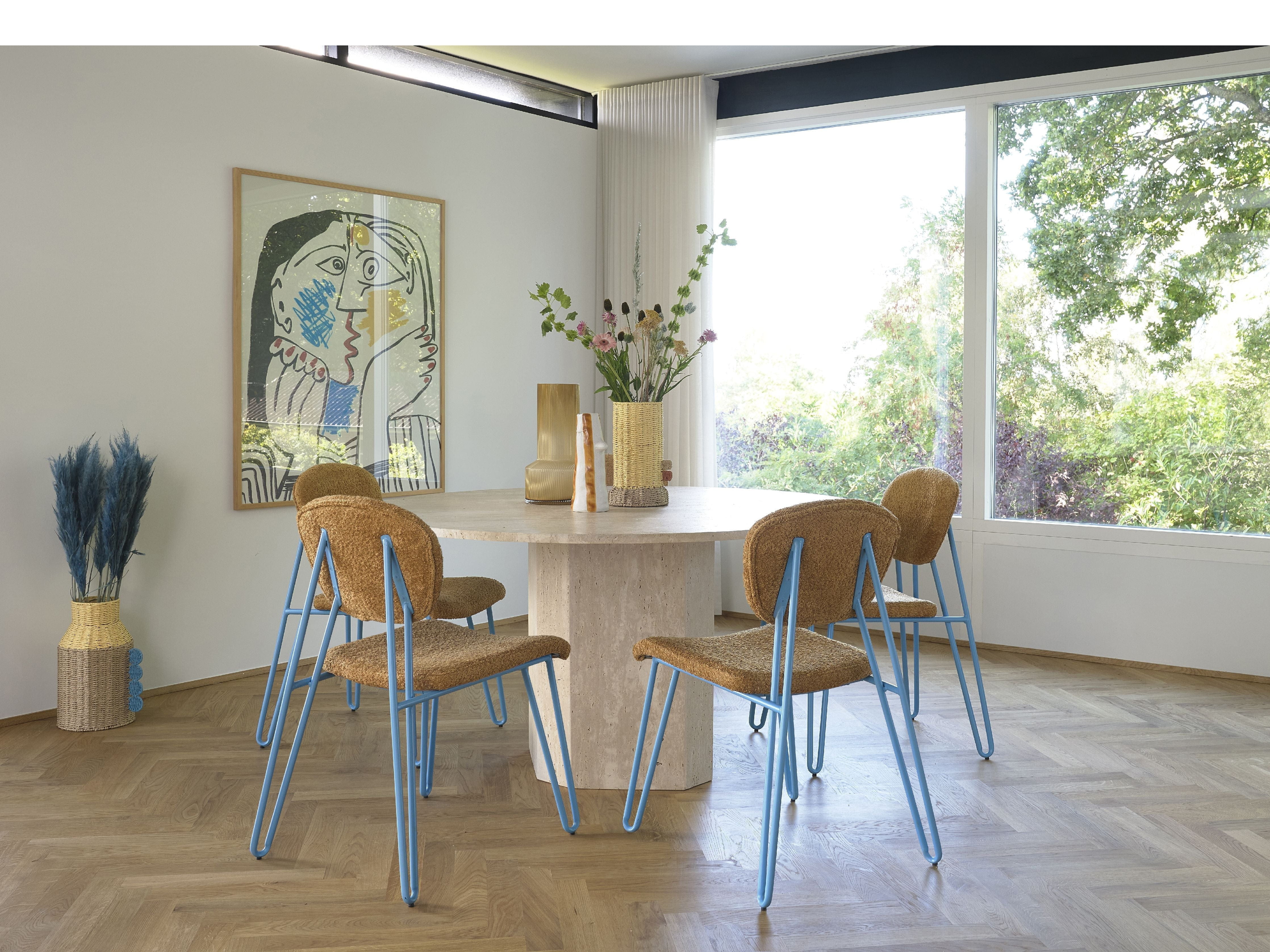 Villa Collection Stilar stol, blå/brun