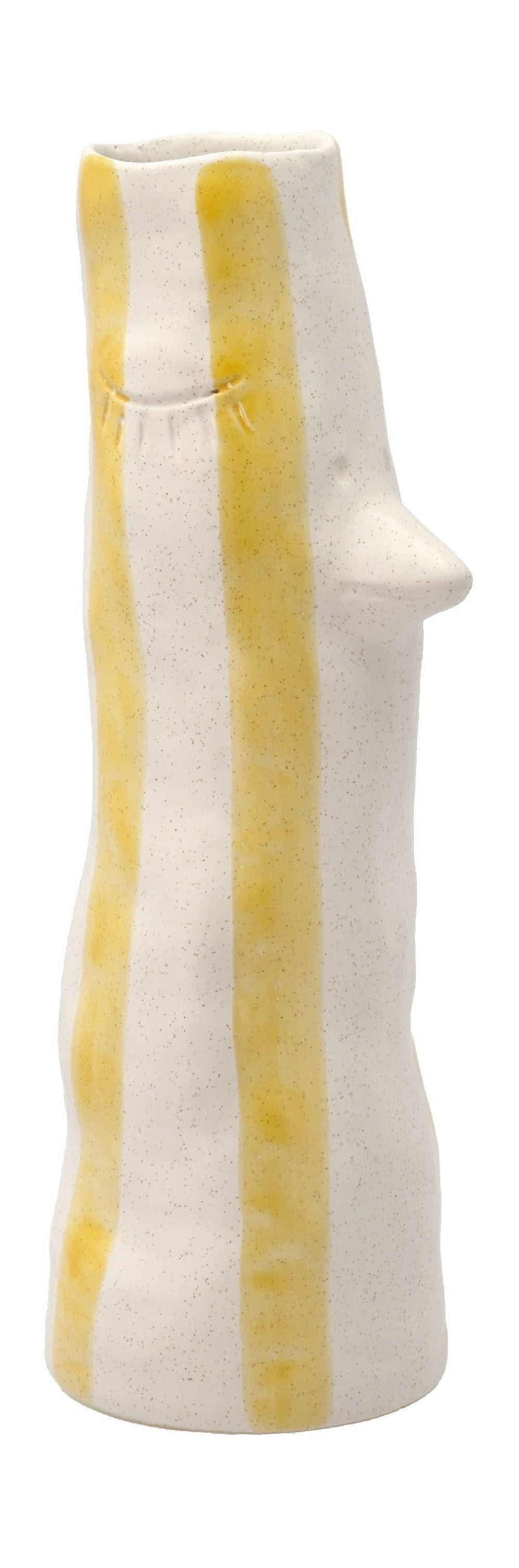 Villa Collection Styles Vase med nebb og øyenvipper store, gule