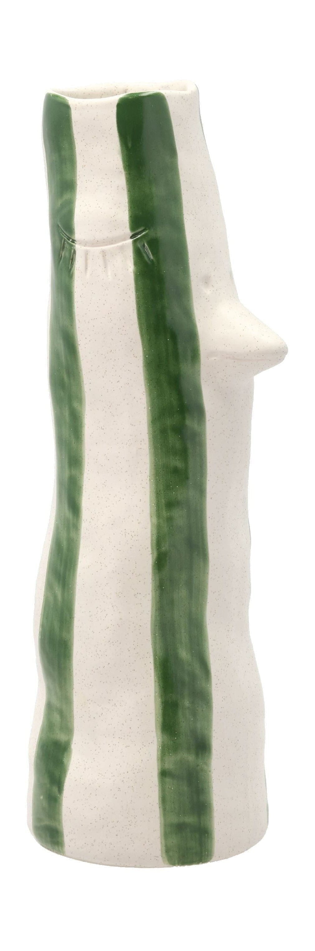 Villa Collection Styles Vase med nebb og øyenvipper store, grønne