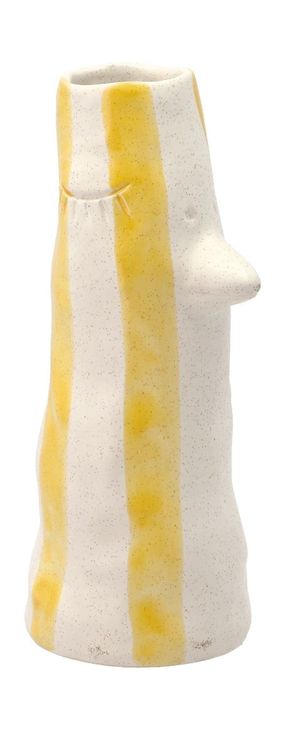 别墅收集样式花瓶，带有喙和睫毛小而黄色