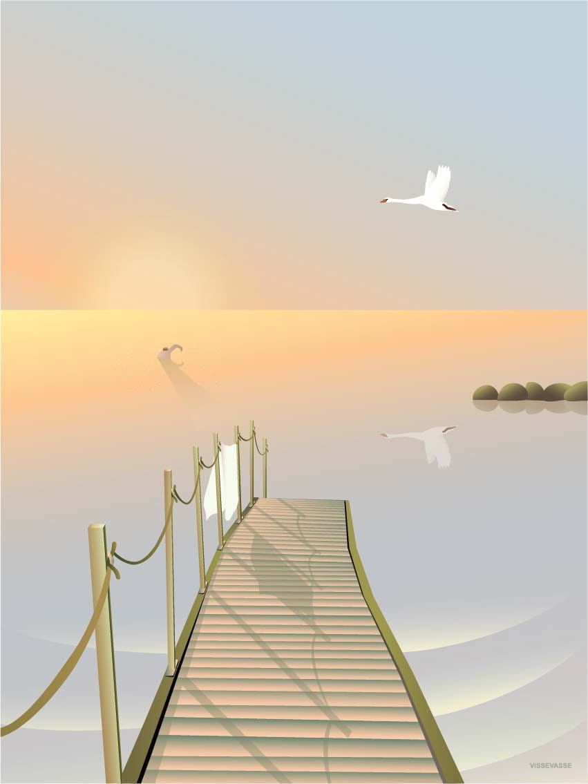 Vissevasse Bathing Bridge -poster, 30x40 cm