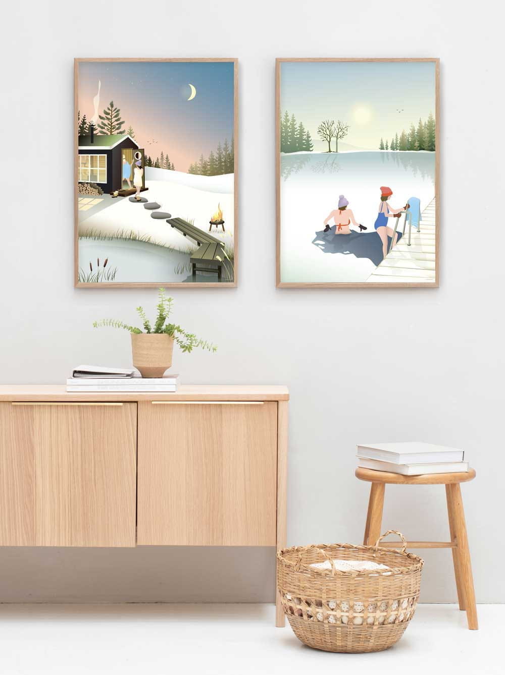 Vissevasse Sauna -plakat, 70x100 cm