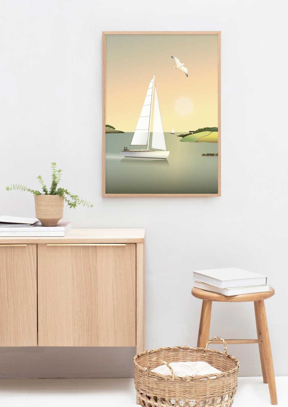 Vissevasse Affiche Sejlbåd, 50x70 cm