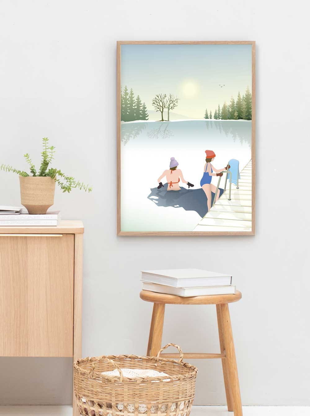 Vissevasse Affiche Vinterbad, 70x100 cm