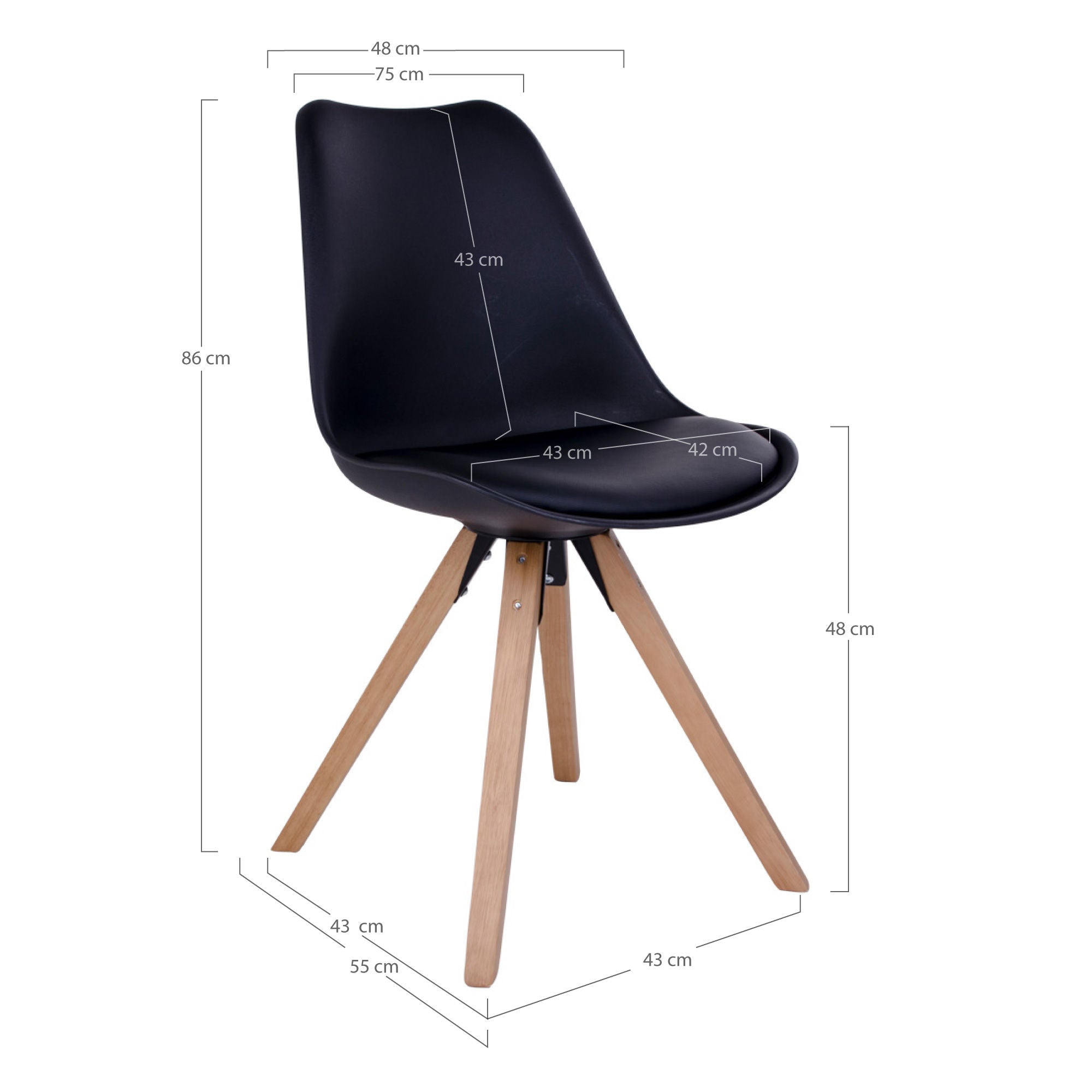 House Nordic Bergen Dining Chair - Uppsättning av 2