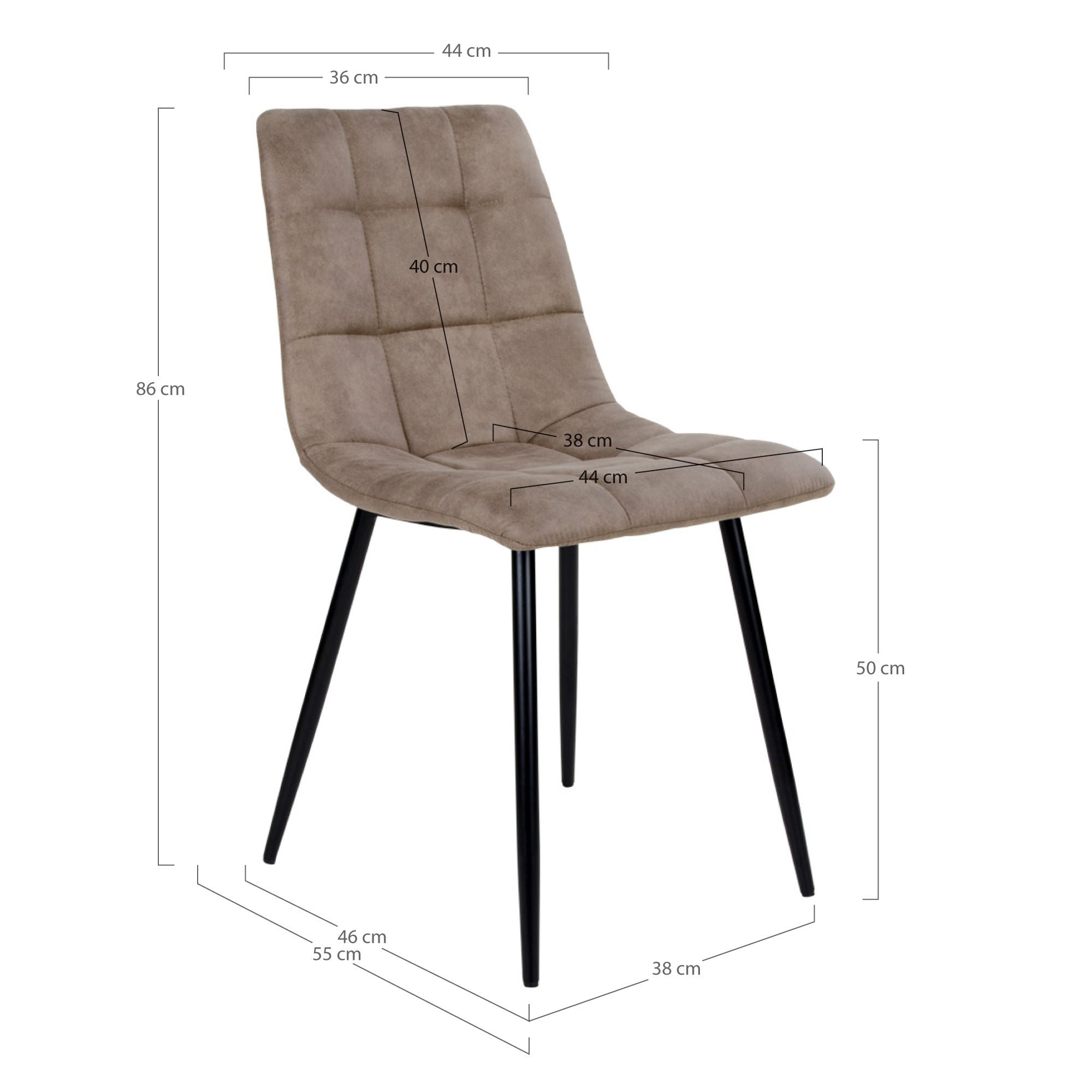 Chaise de restauration Nordic Middelfart - Ensemble de 2