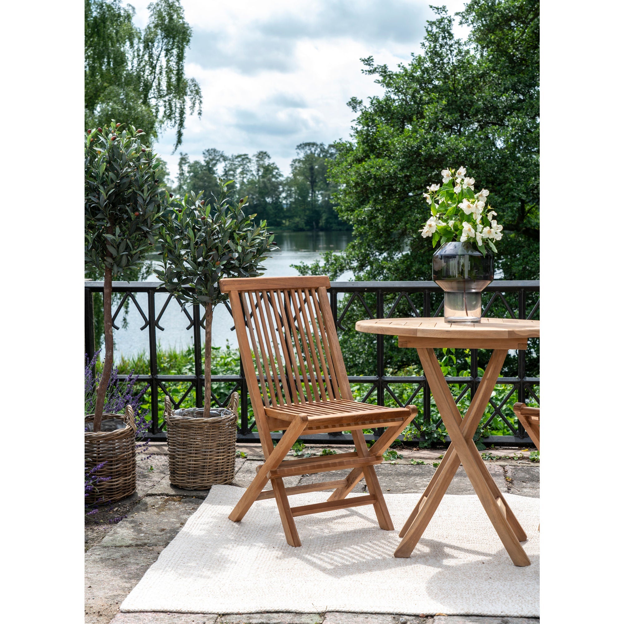 Sedia da pranzo in teak toledo nordico - set di 2