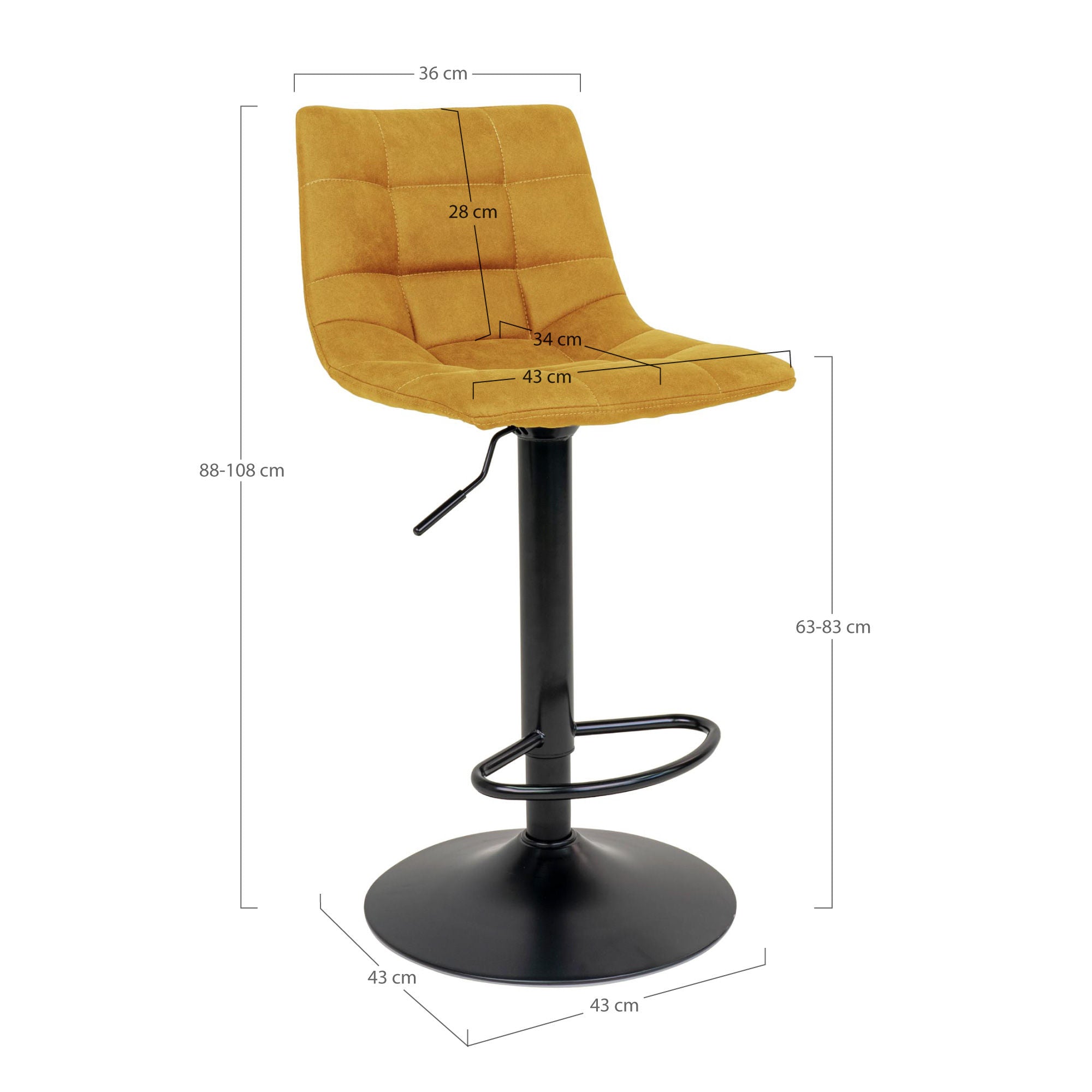 House Nordic Middelfart Bar Chair - Uppsättning av 2