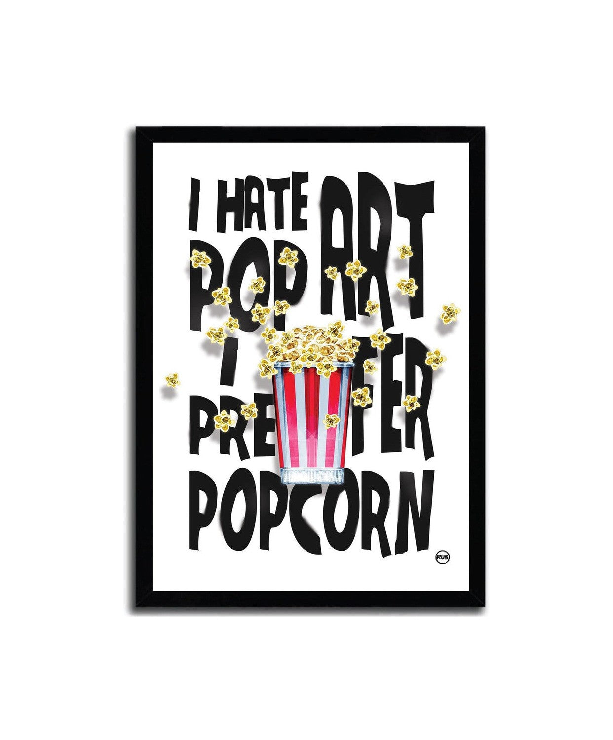 Affiche artprint popcorn par rubant