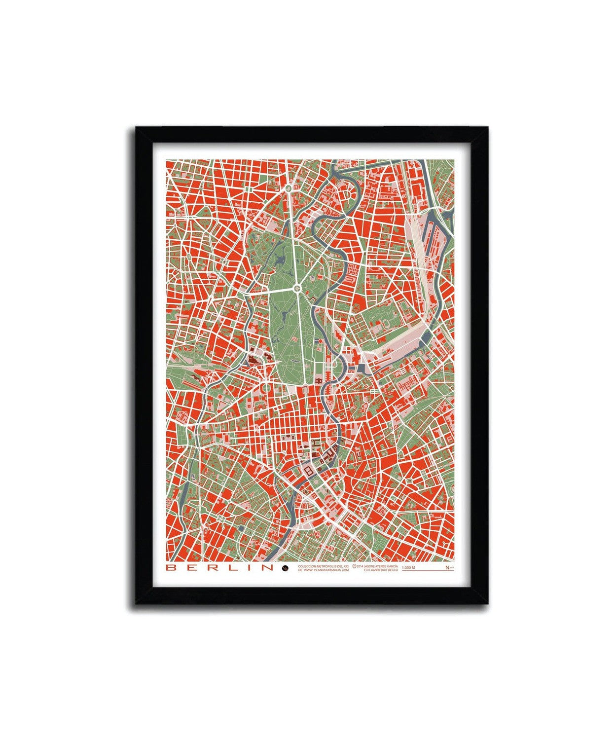 Affiche Berlin Klassiker von Planos Urbanos