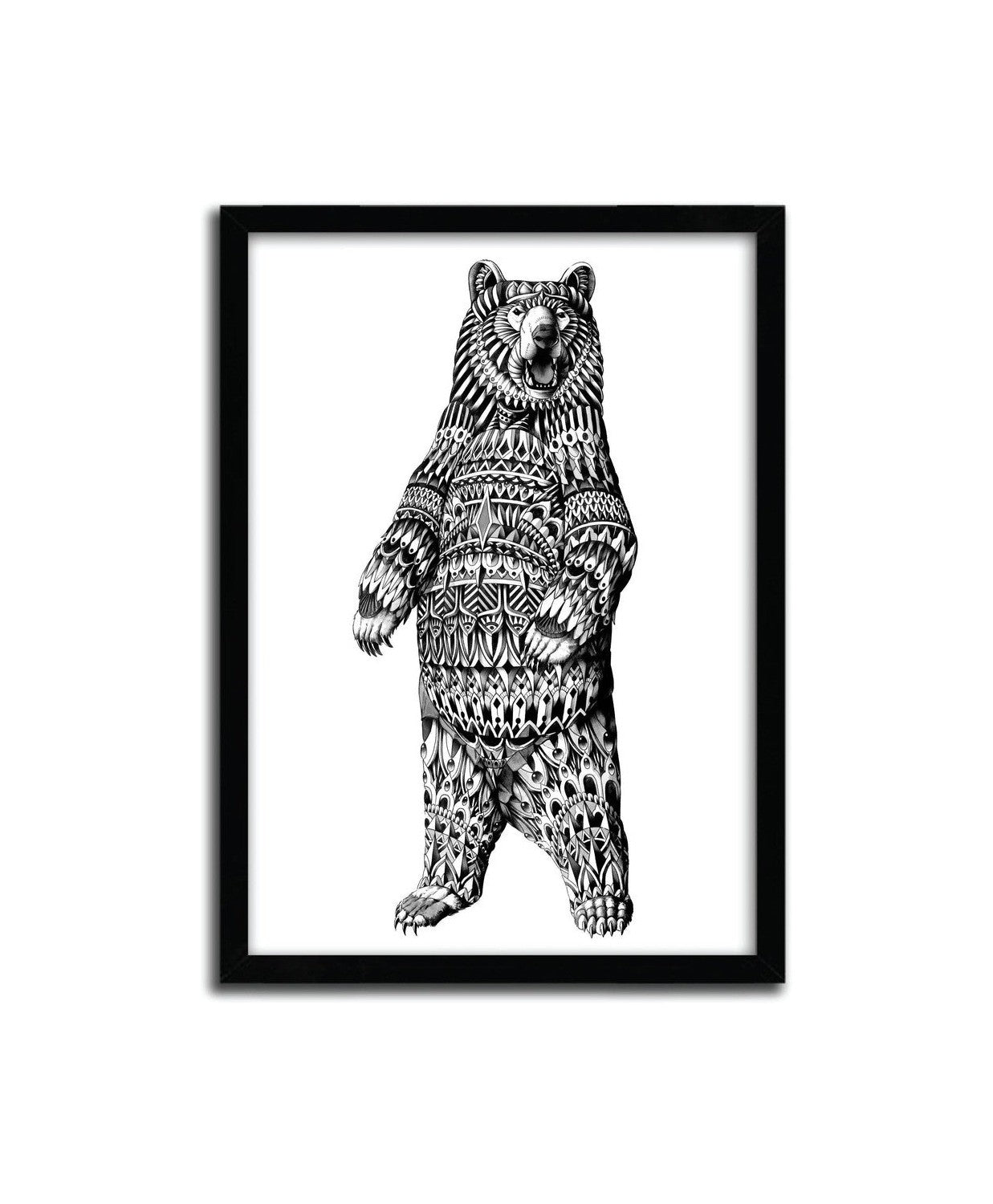 Affiche utsmyckade grizzlybjörn av Bioworkz