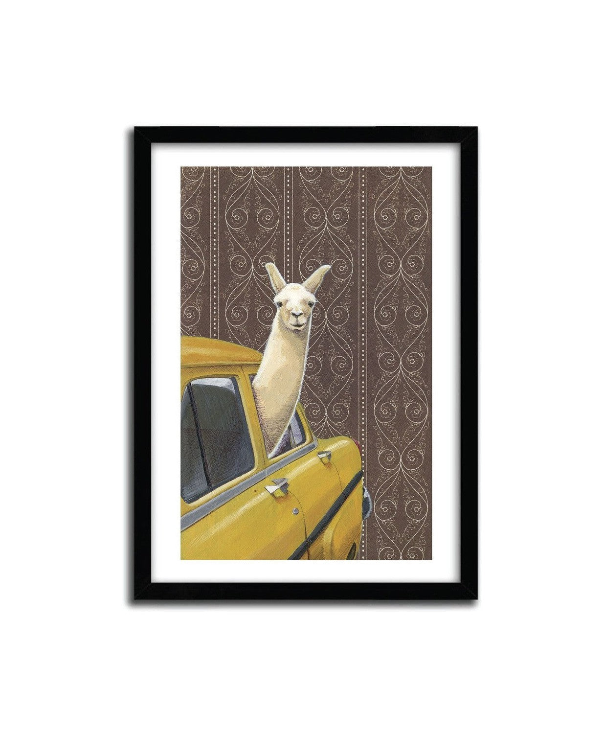 Affiche Taxi Llama par Jason Ratliff