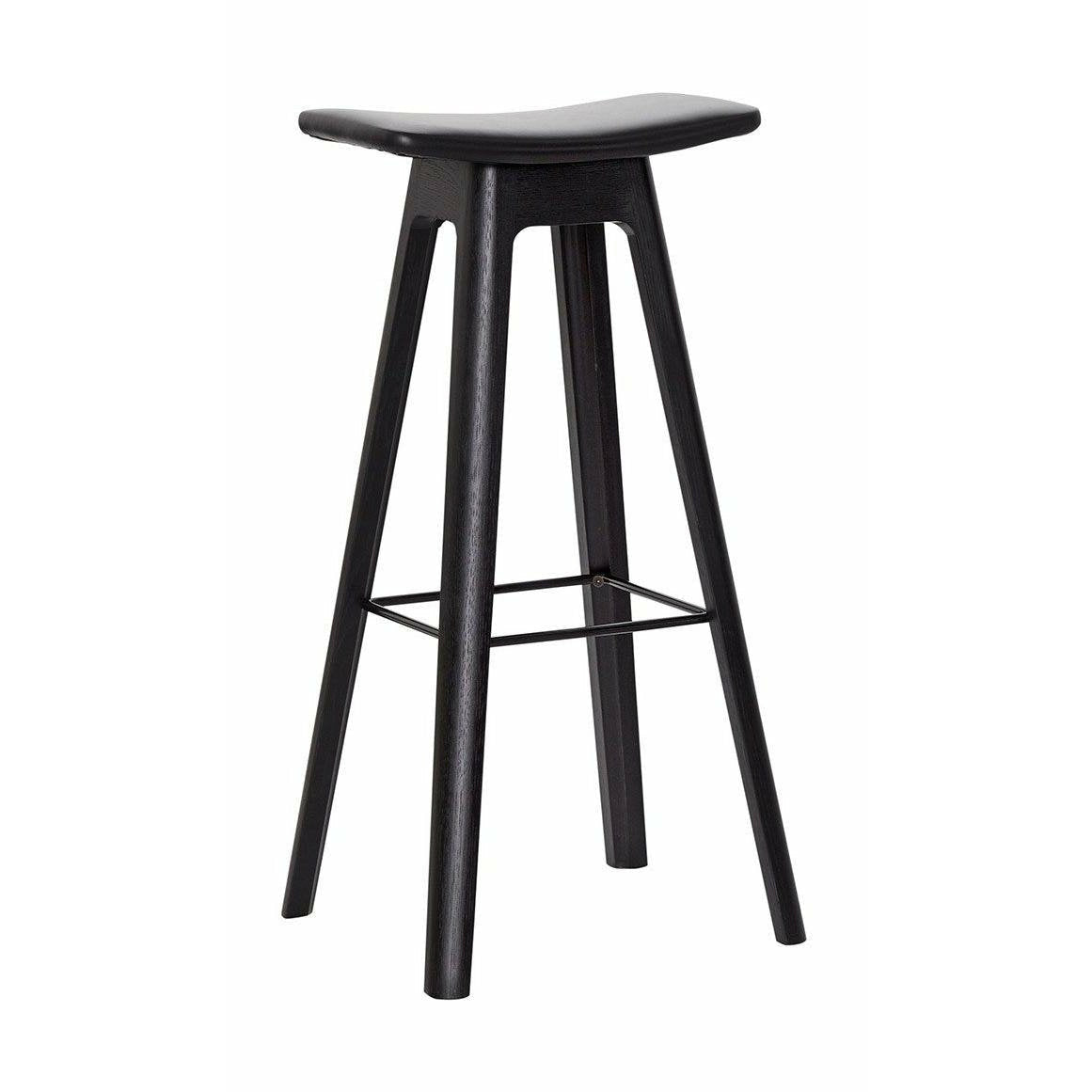 [product_category]-Andersen Furniture Hc1 Bar Stool Black Oak, Black Leather Seat, H 80cm-Andersen Furniture-5794632329625-0-885H0103-AND-1