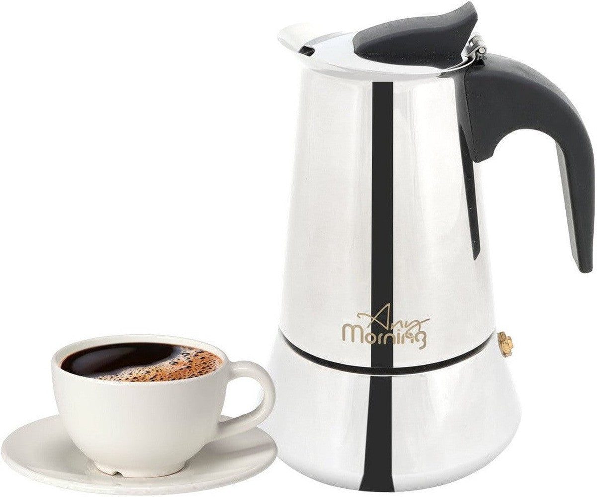 Enhver morgen jun-6 Espressokocher, Mokkakanne für 6 Tassen, 300 ml