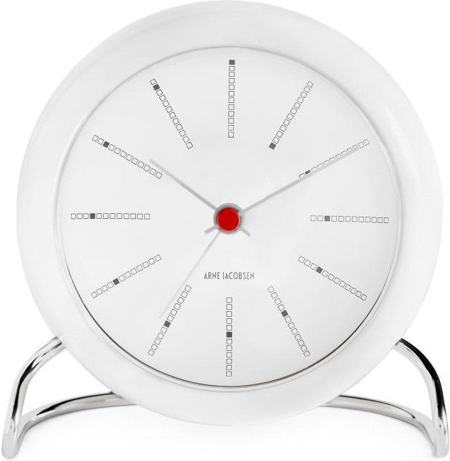 Arne Jacobsen Banker's Table Clock met alarm