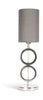  Art déco cercle lampe circulaire double argent