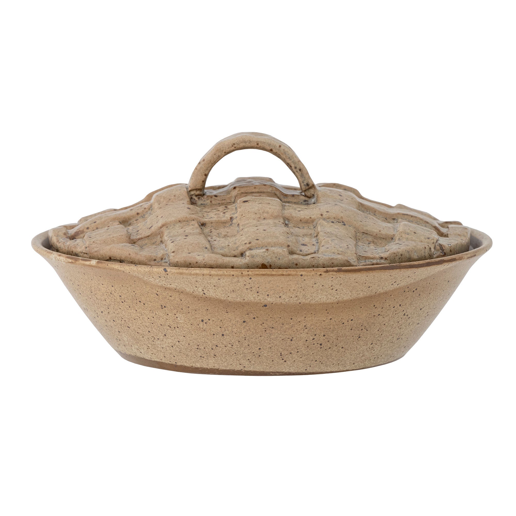 Bloomingville Rozalin Oven Dish met deksel, bruin, steengoed