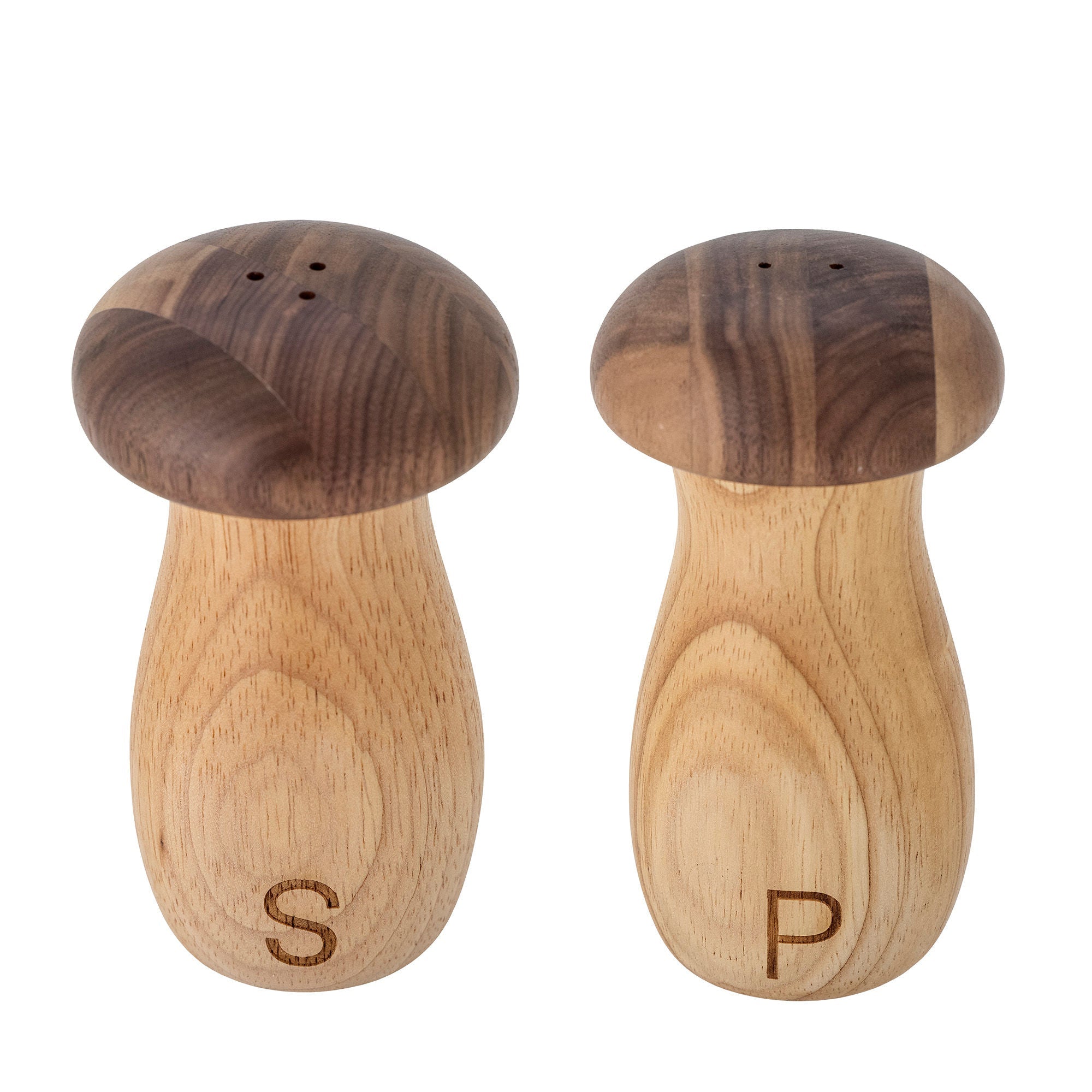 Bloomingville Rahim Salt & Pepper Shaker Set, Brown, Rubberwood