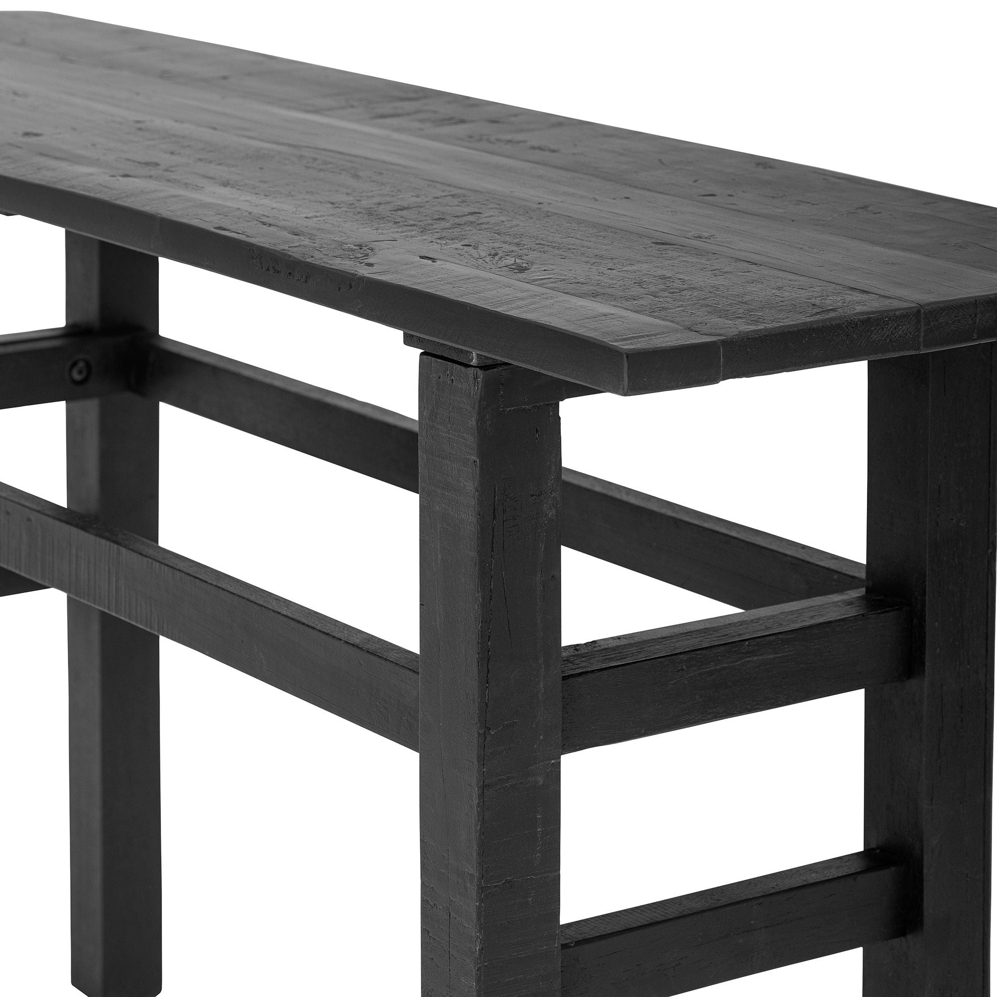 Bloomingville Riber Console Table, Black, endurheimtur viður