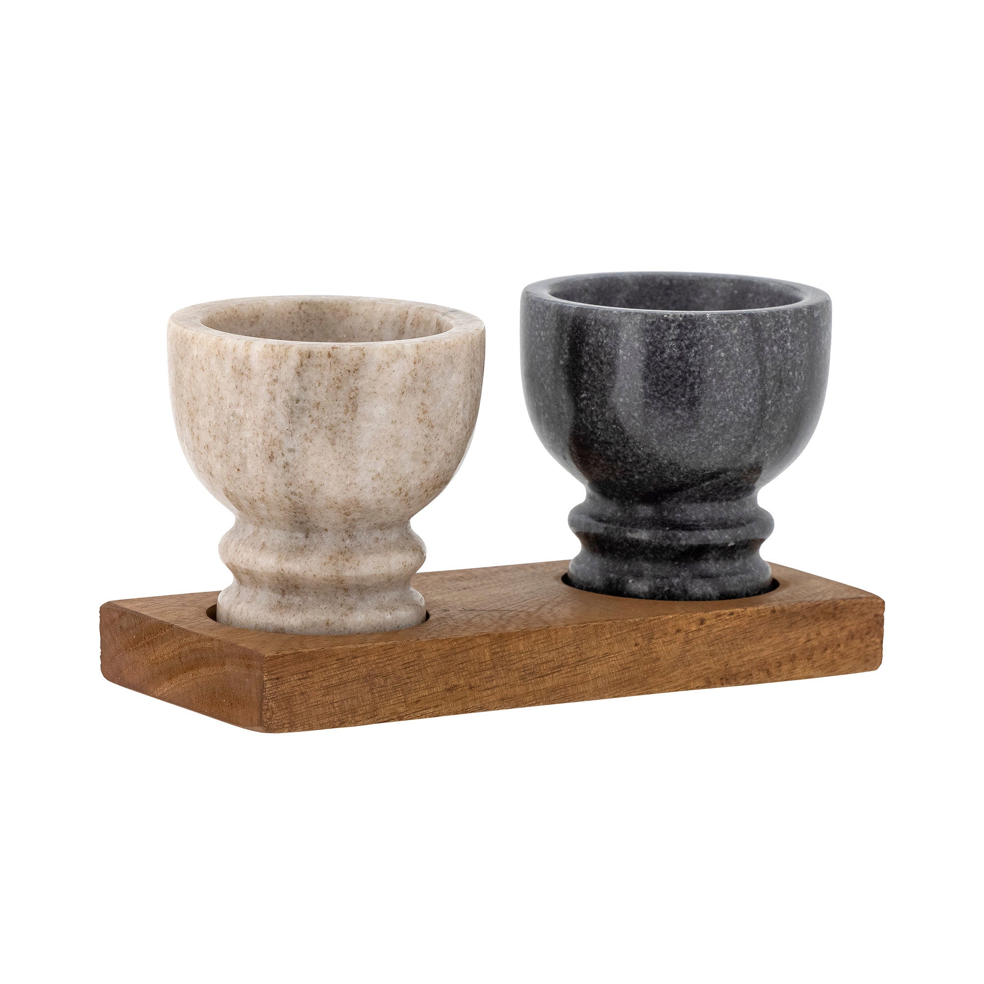 Bloomingville Inesa Salt & Pepper Jar, Natur, Marble