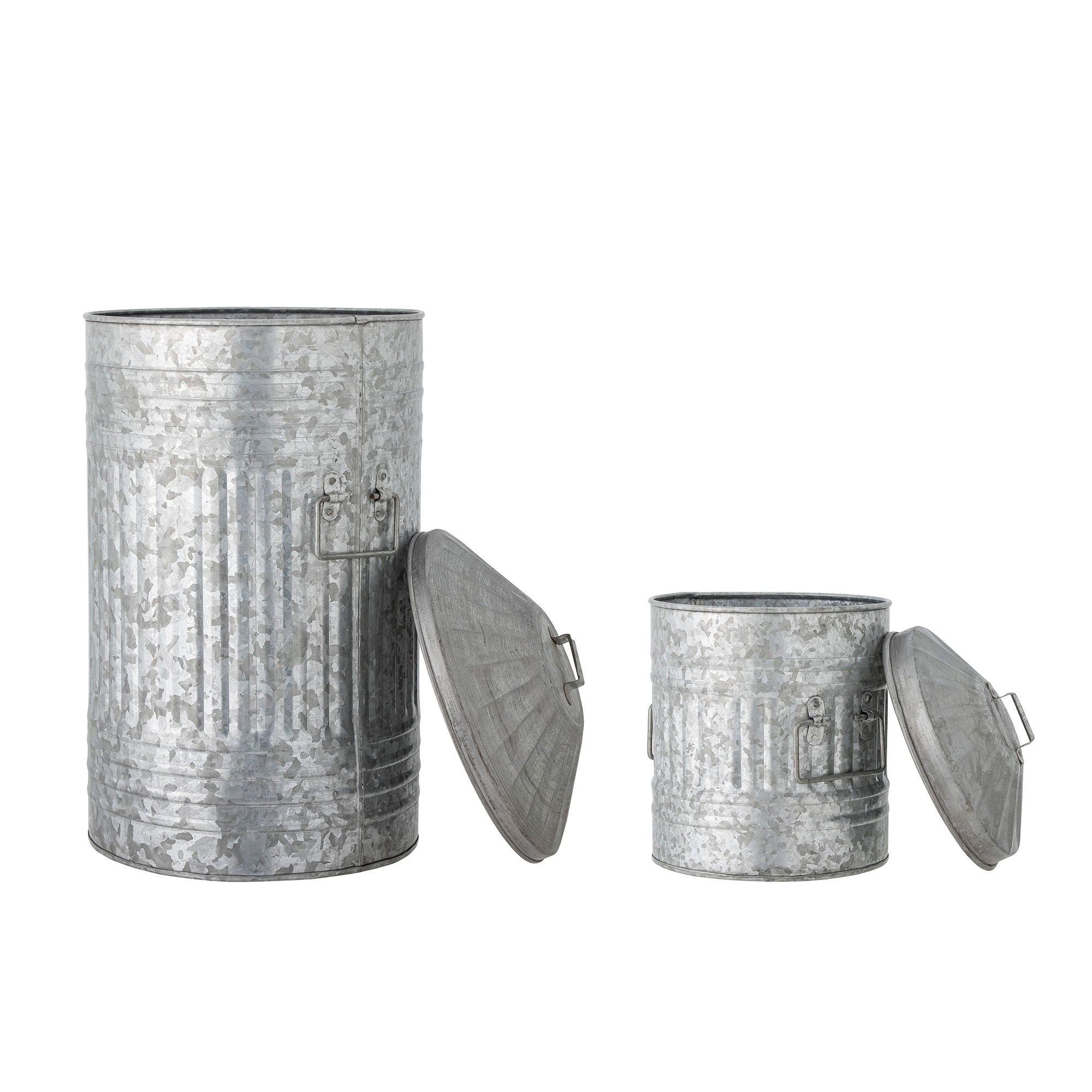 Bloomingville Delina Bucket, gris, metal galvanizado