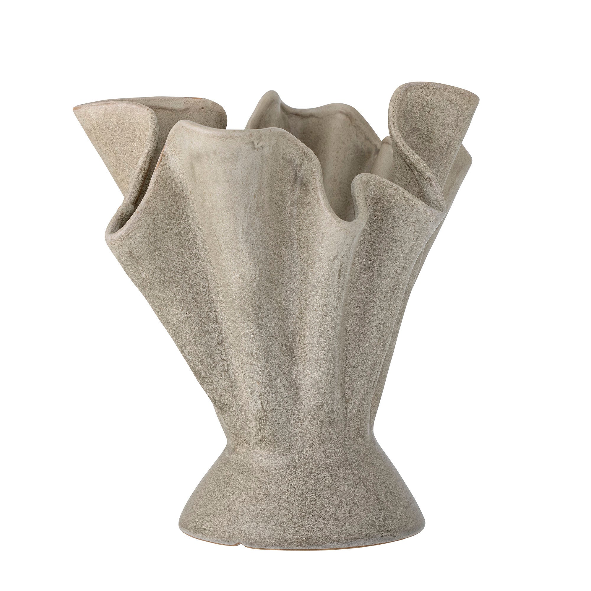 Bloomingville Plier Vase, Nature, Steingware