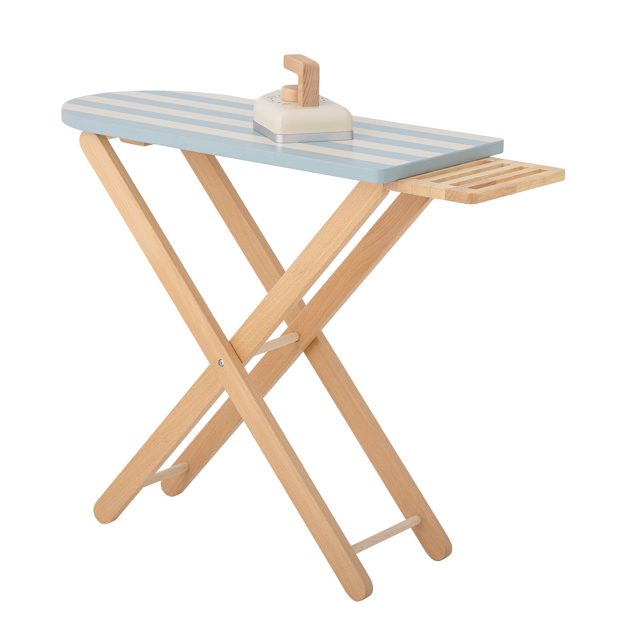 Bloomingville Mini Sande Toy Ironing Board & Iron, Bleu, FSC® 100%, pin