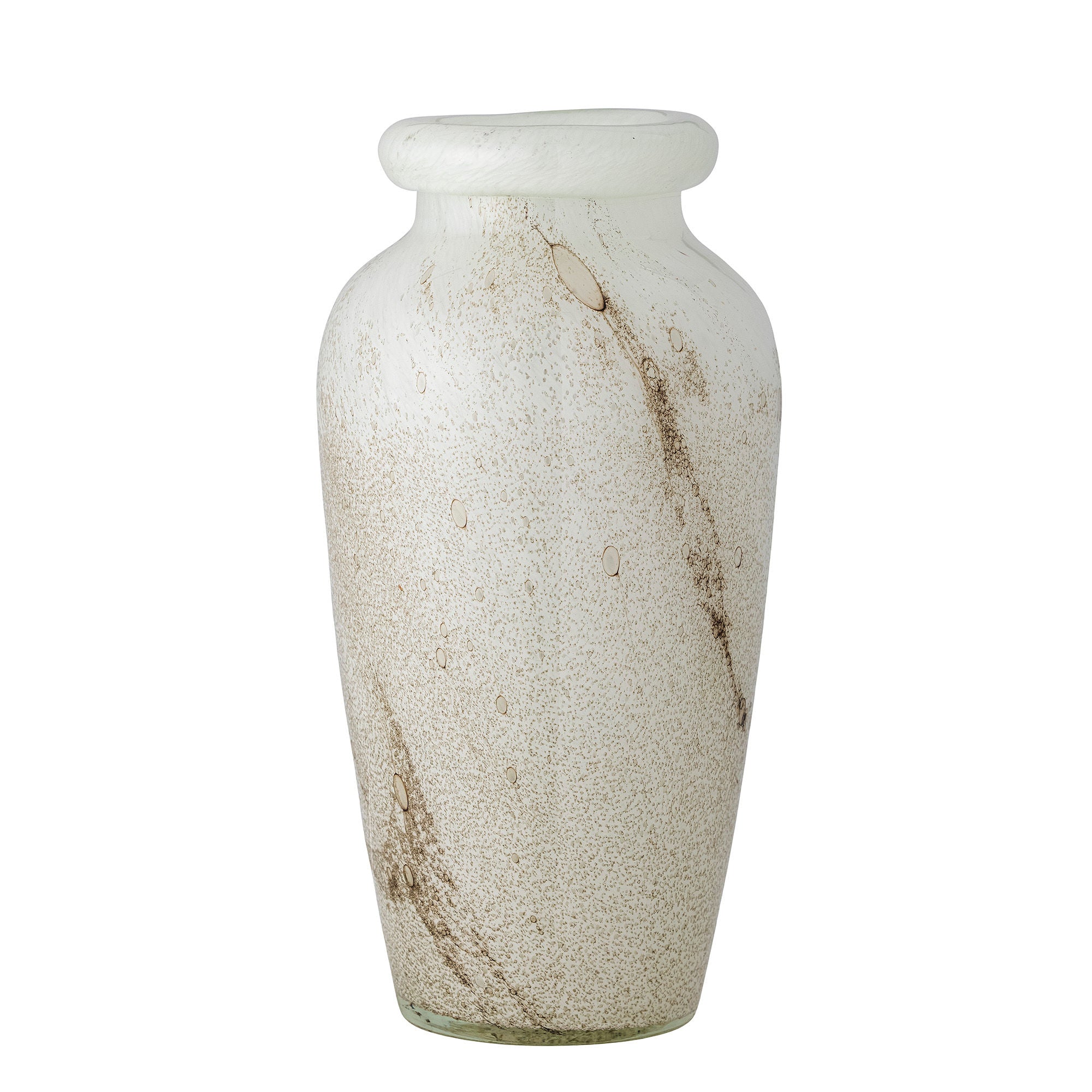 Vase Bloomingville Lenore, blanc, verre