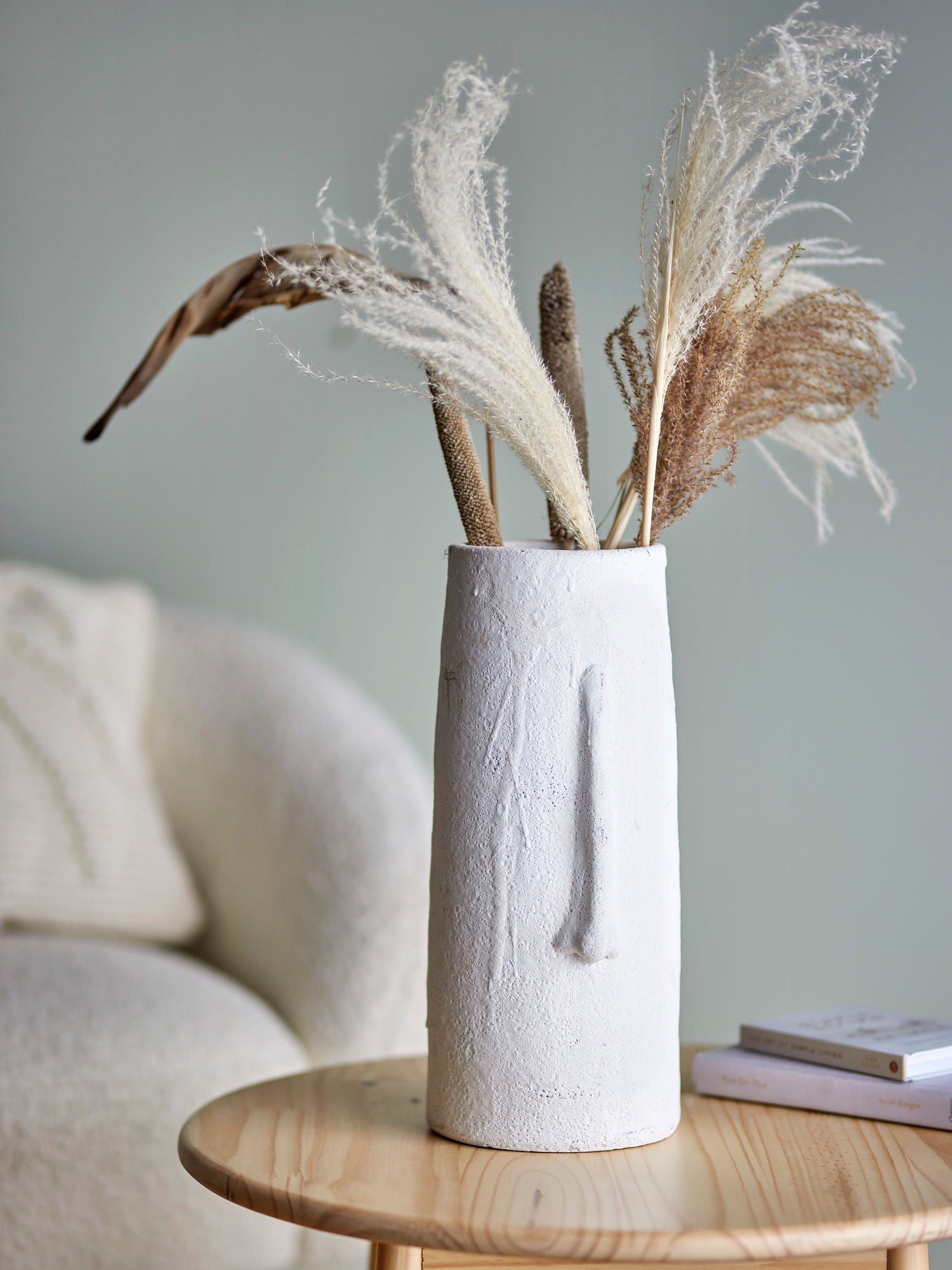 Bloomingville Berican Deco Vase, Weiß, Terrakotta