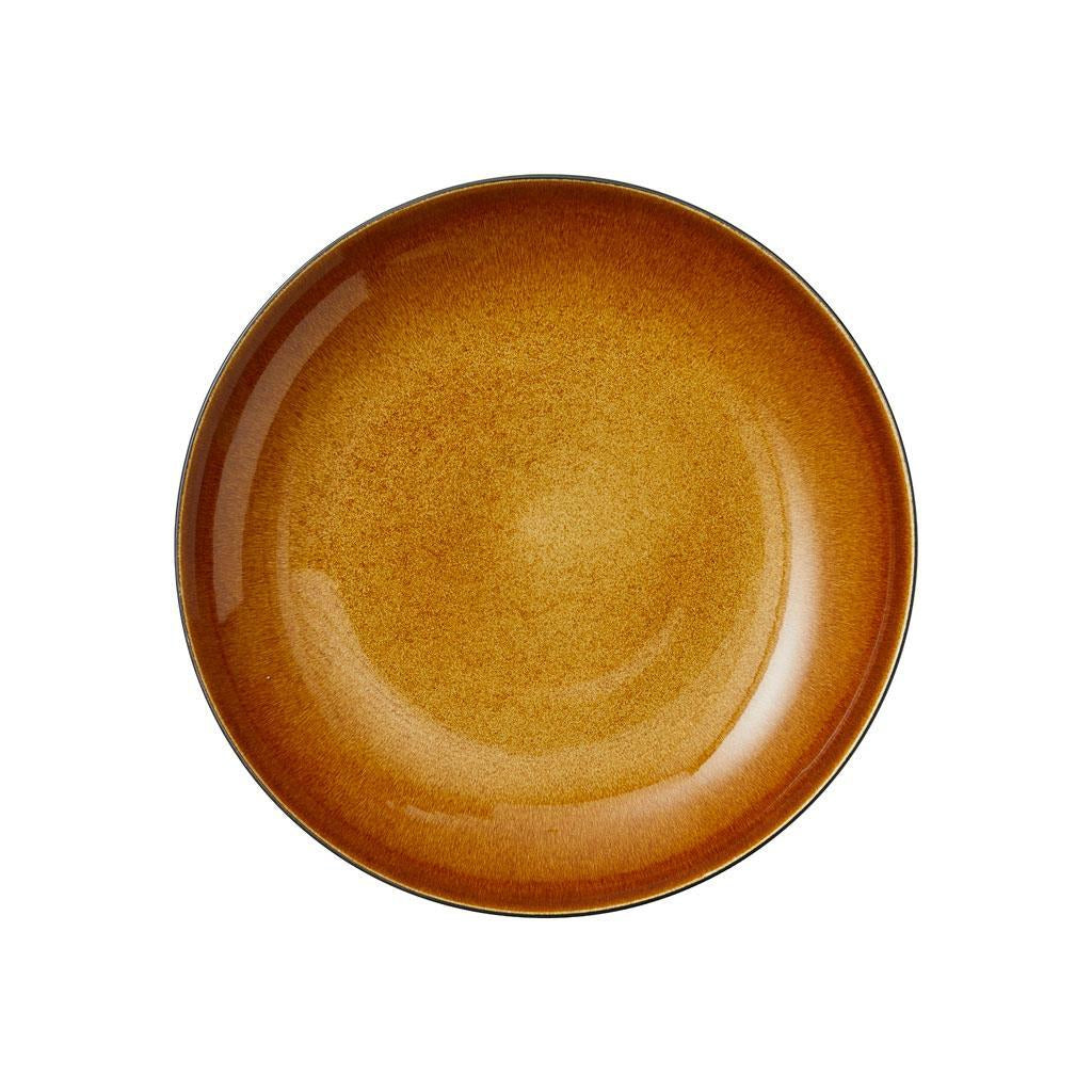 Bitz Serving Plate, Black/Amber, ø 40cm