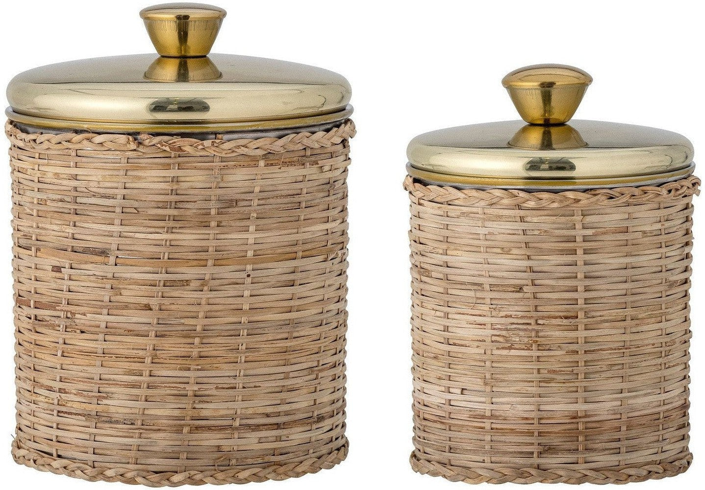 [product_category]-Bloomingville Abas Jar w/Lid, Brass, Stainless Steel-Bloomingville-5711173293803-82058047-BLO-1