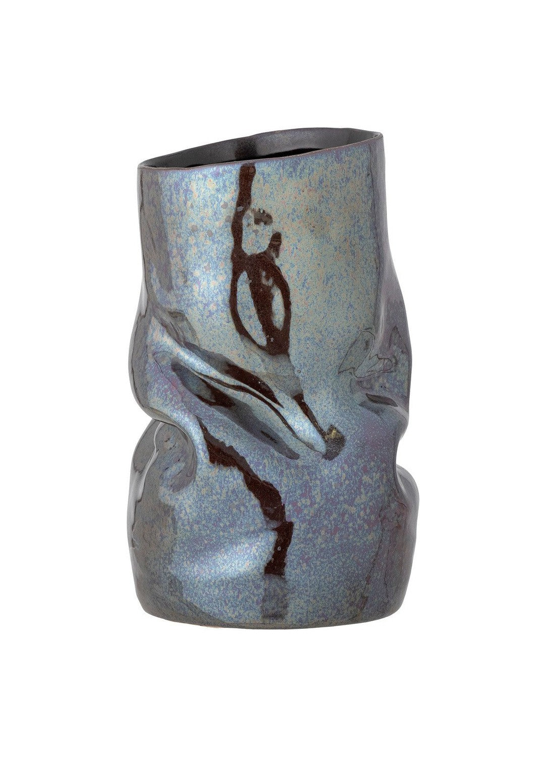 Bloomingville Apio Vase, zwart, steengoed