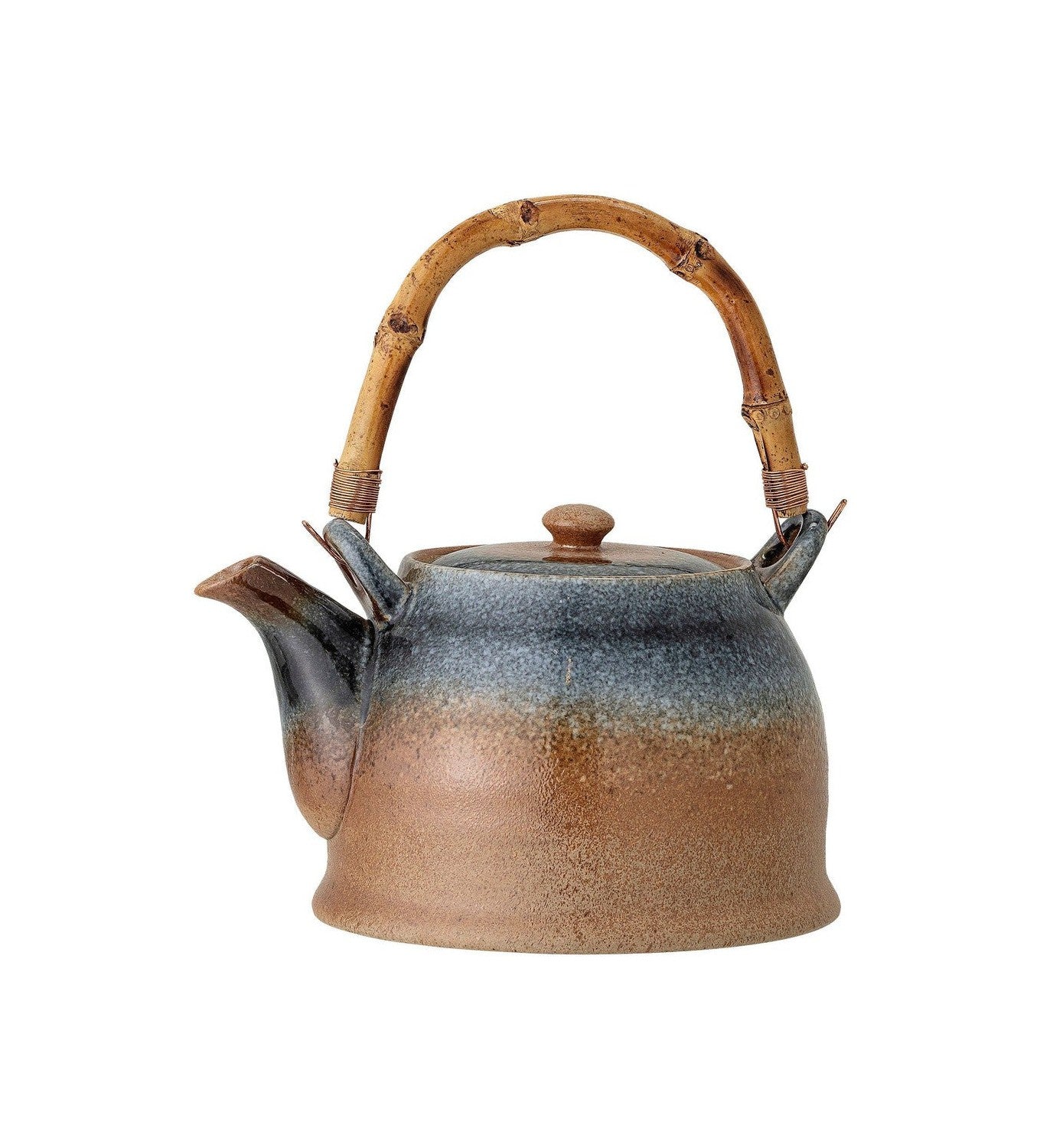 布卢明维尔光环茶壶，带茶，蓝色，瓷器