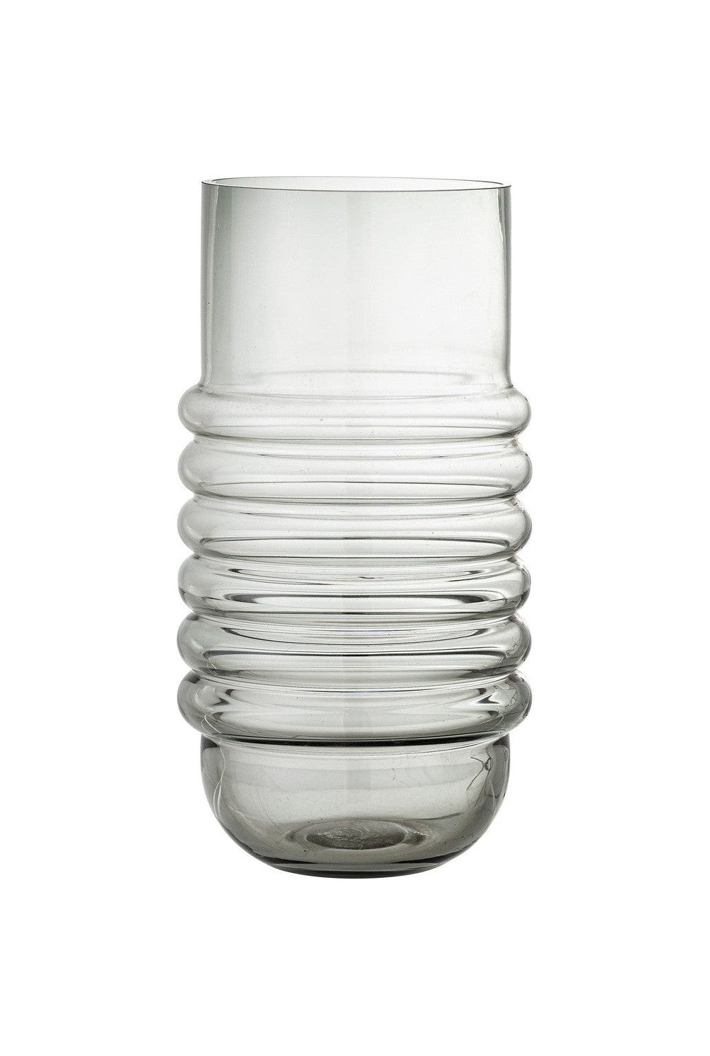Bloomingville Belma Vase, Grau, Glas
