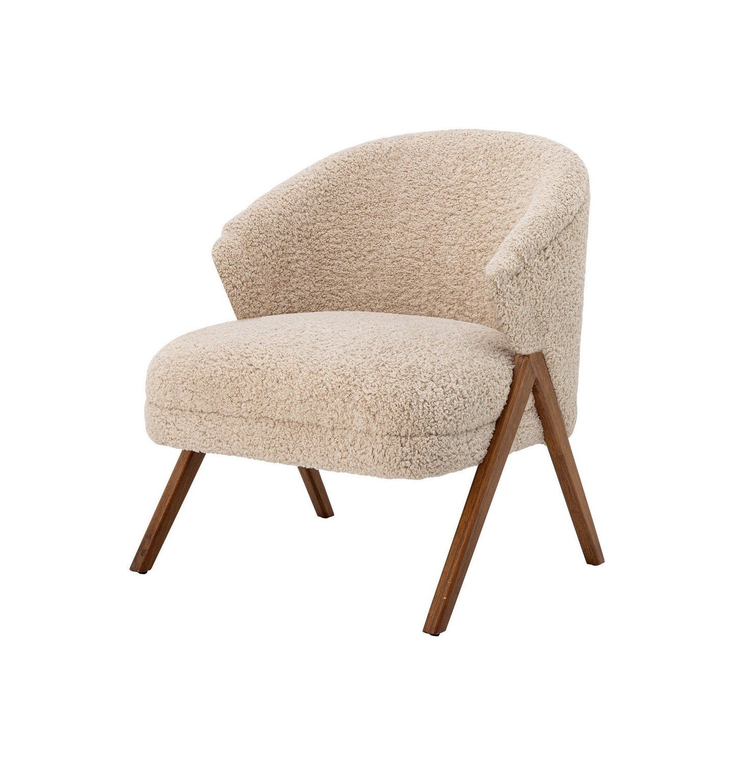 Bloomingville Camino Lounge Chair, Nature, Rubberwood